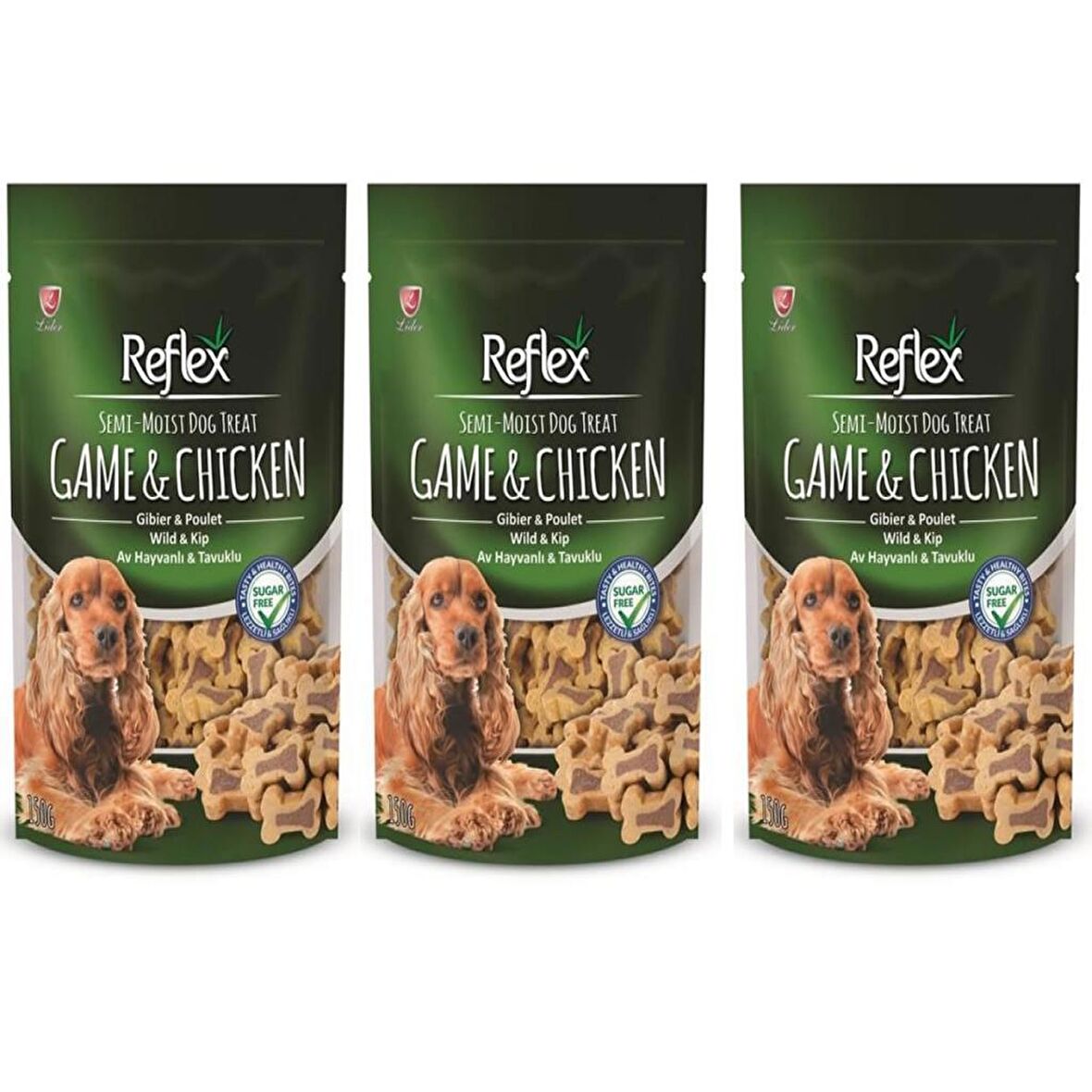 Reflex Semi-Moist Av Hayvanlı - Tavuklu Yetişkin Ödül Maması 3x150 gr 