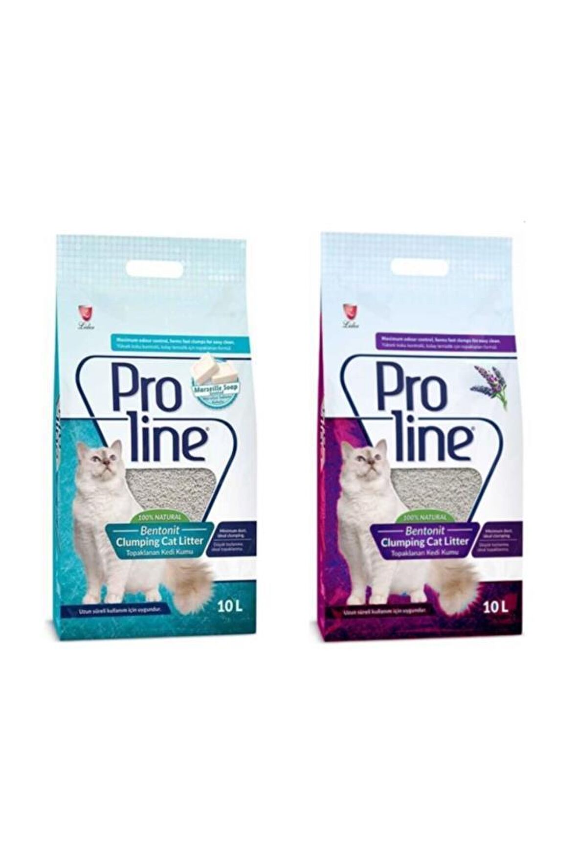 Pro Line Lavanta Kokulu Ve Marsilya Sabunlu Bentonit Kedi Kumu 10 Lt * 2 Adet 