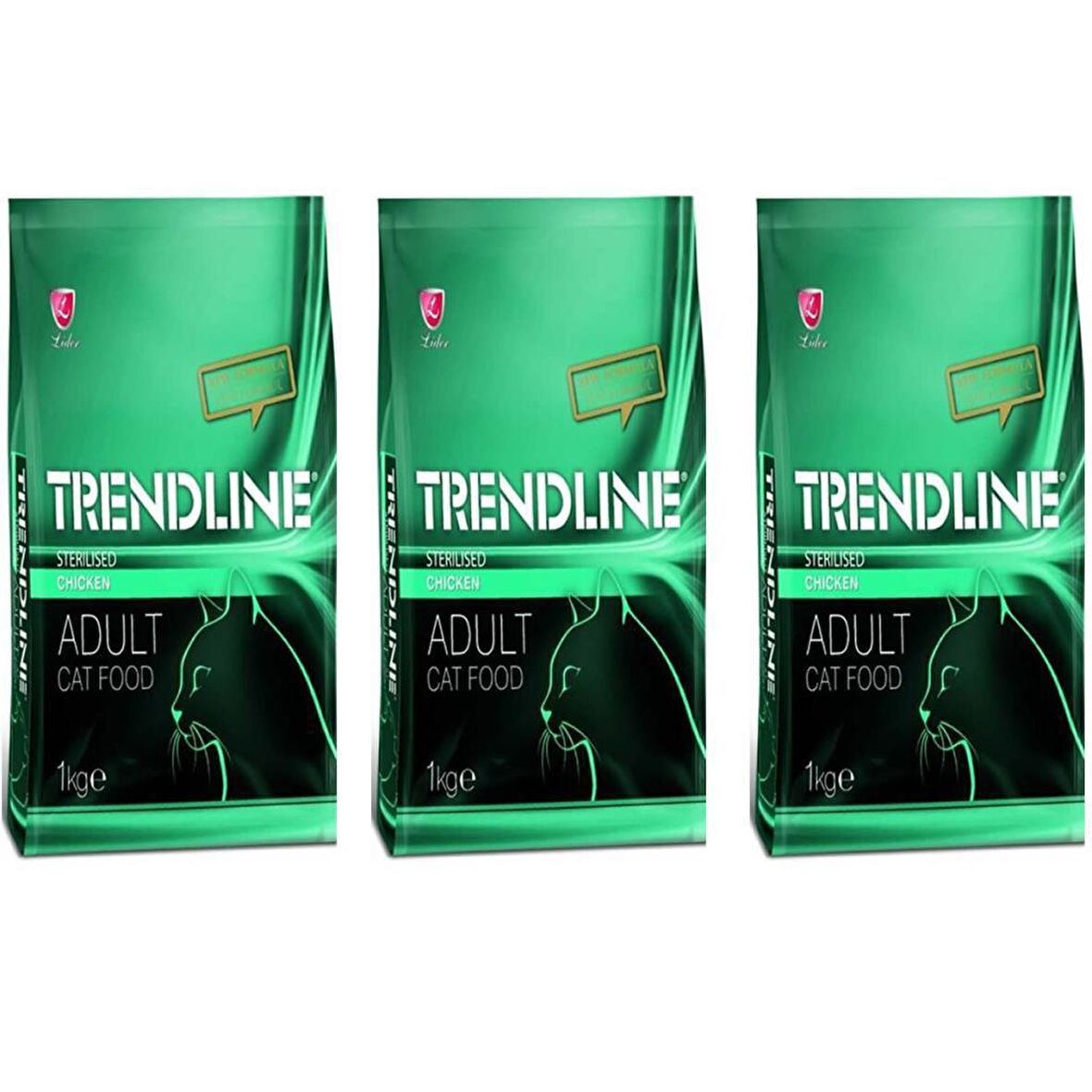 Trendline Sterilised Tavuklu Kedi Maması 1 Kg 3'Lü Set