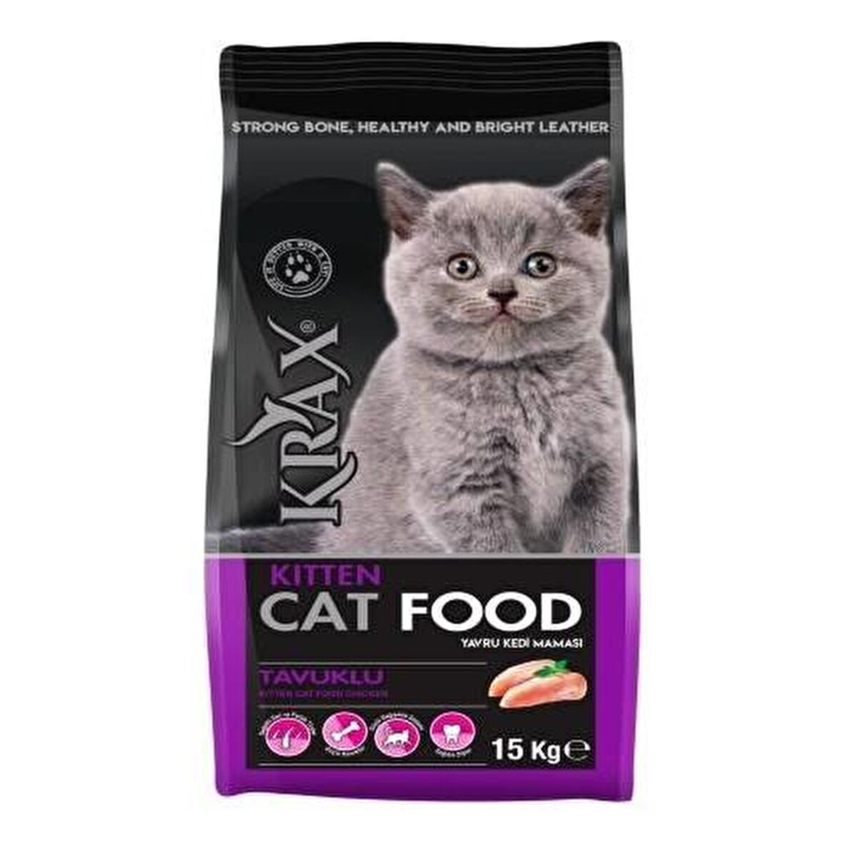 Krax Kitten Tavuklu Yavru Kedi Maması 15 Kg