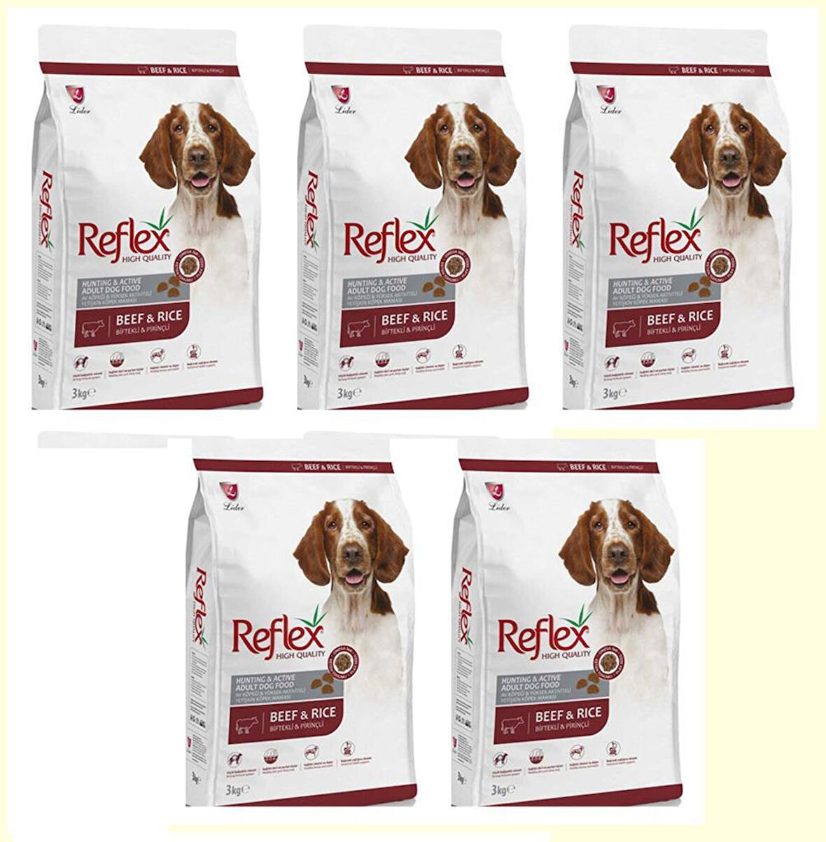 Reflex Beef Biftekli Yetiskin Köpek Mamasi 3 Kg*5 ADET