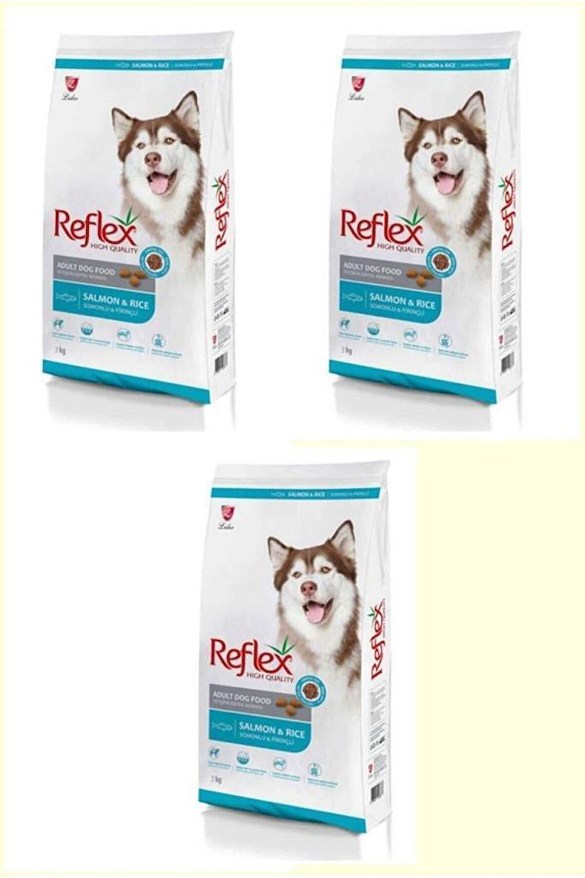 Reflex Somonlu ve Pirinçli Yetişkin Köpek Maması 3kg* 3 ADET