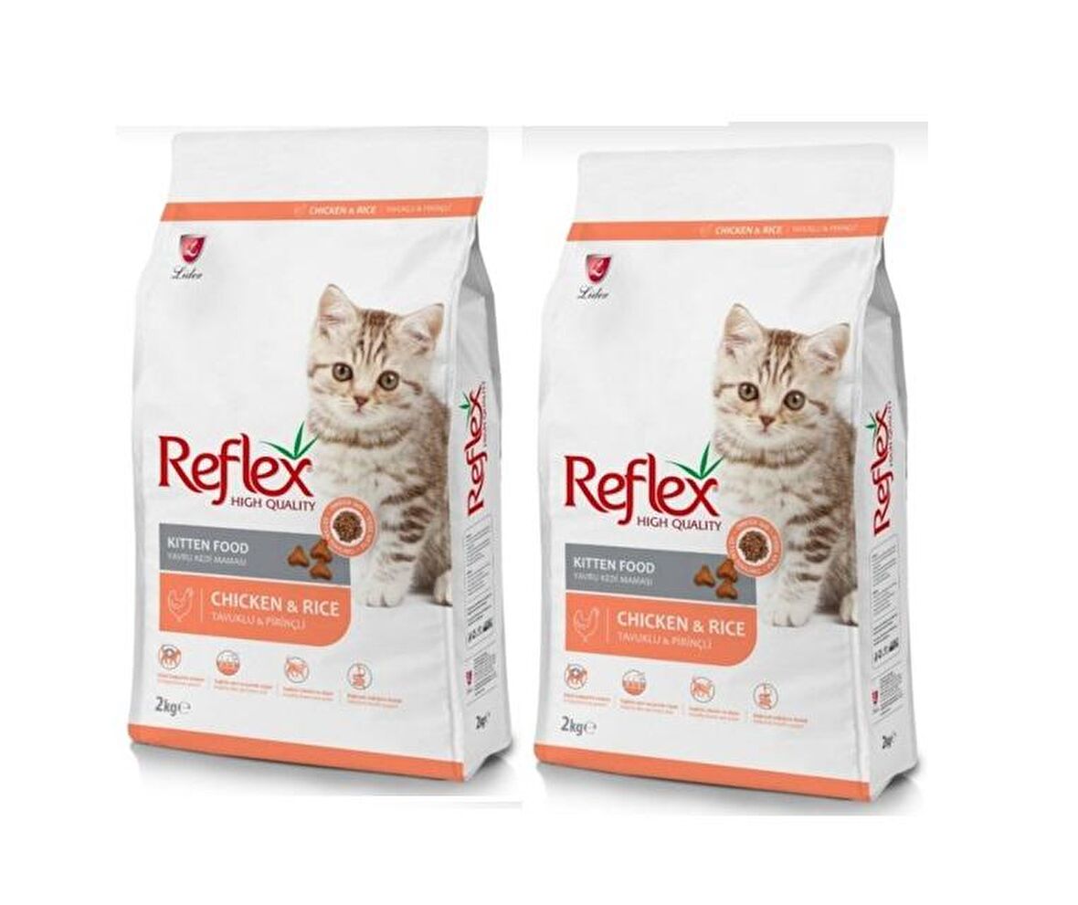 Reflex Kitten Tavuklu Yavru Kedi Maması 2 Kg (2 ADET)