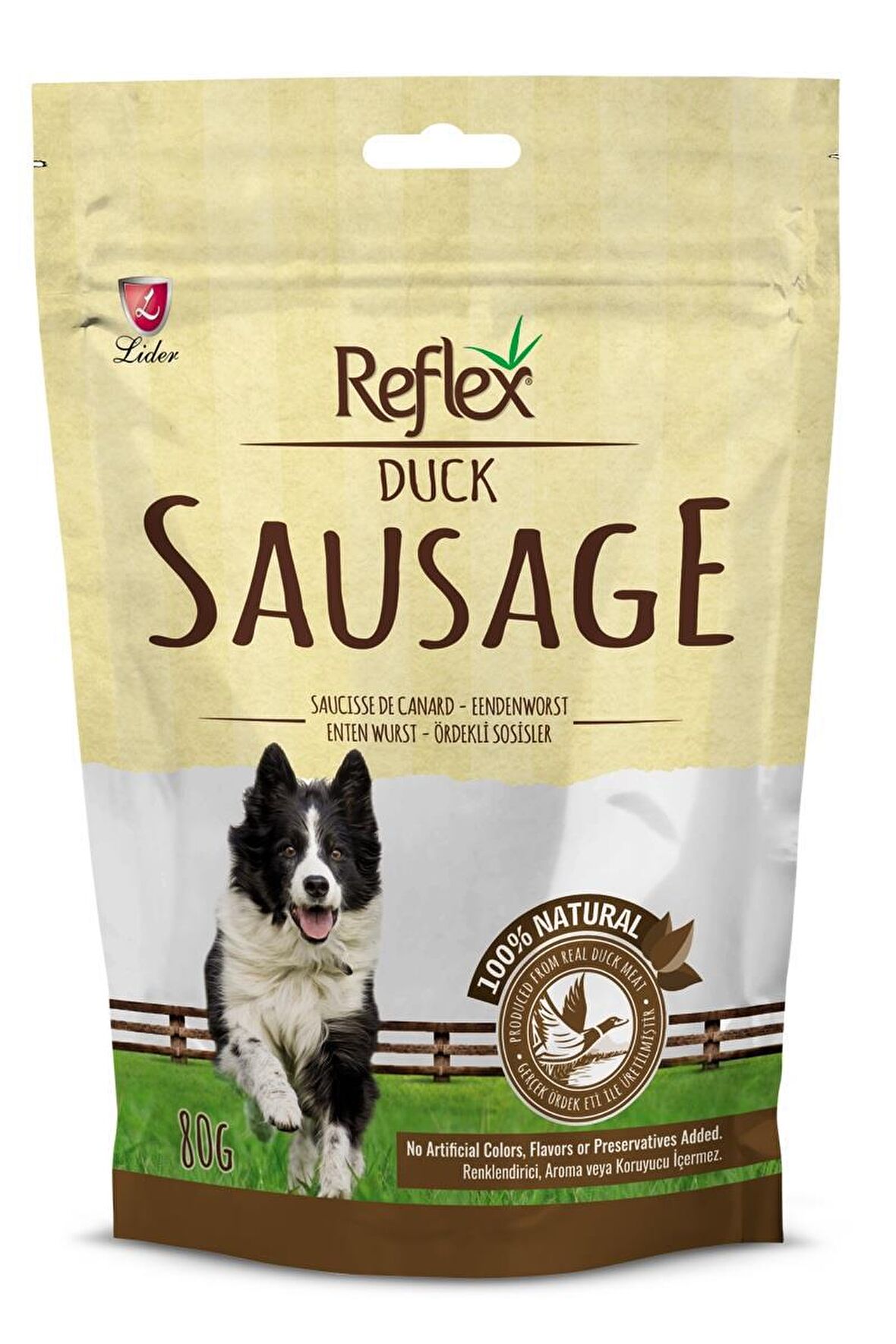 Reflex Duck Sausage Ördekli Yetişkin Ödül Maması 80 gr 