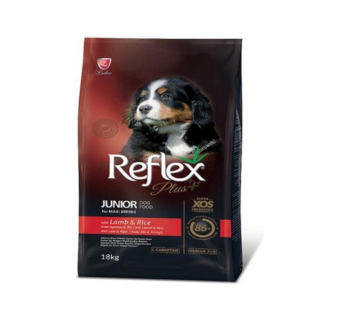 Reflex Plus Junior Kuzu Etli Pirinçli Büyük Irk Yavru Köpek Maması 18 Kg