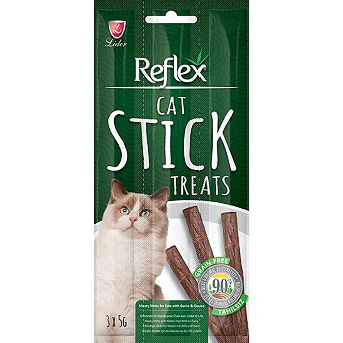 Reflex Kedi Ödül Stick Av Hayvanlı & Kaz Etli 3x5 gr