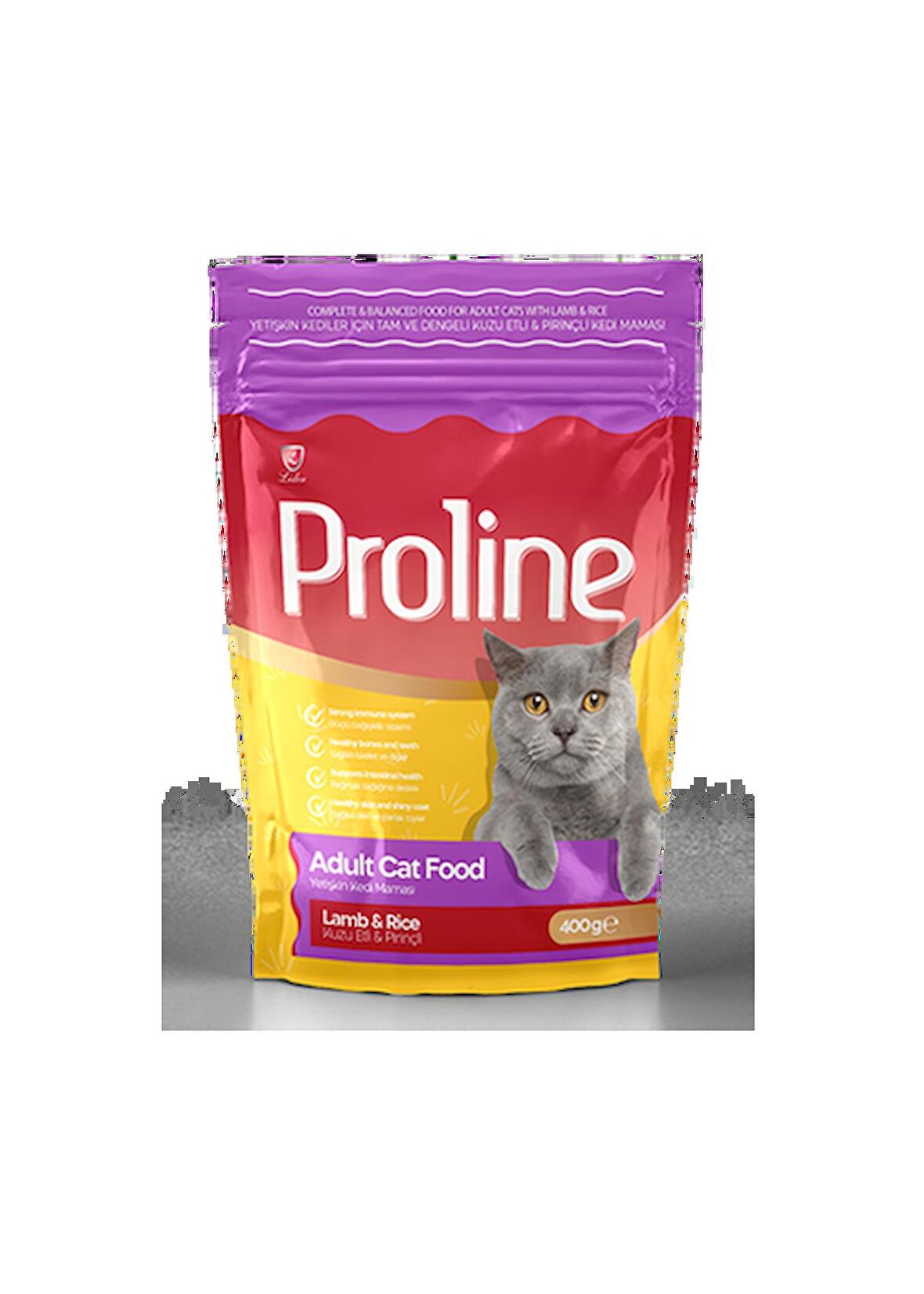 Proline 400 g Kuzu Etli & Pirinçli Yetişkin Kedi Maması 