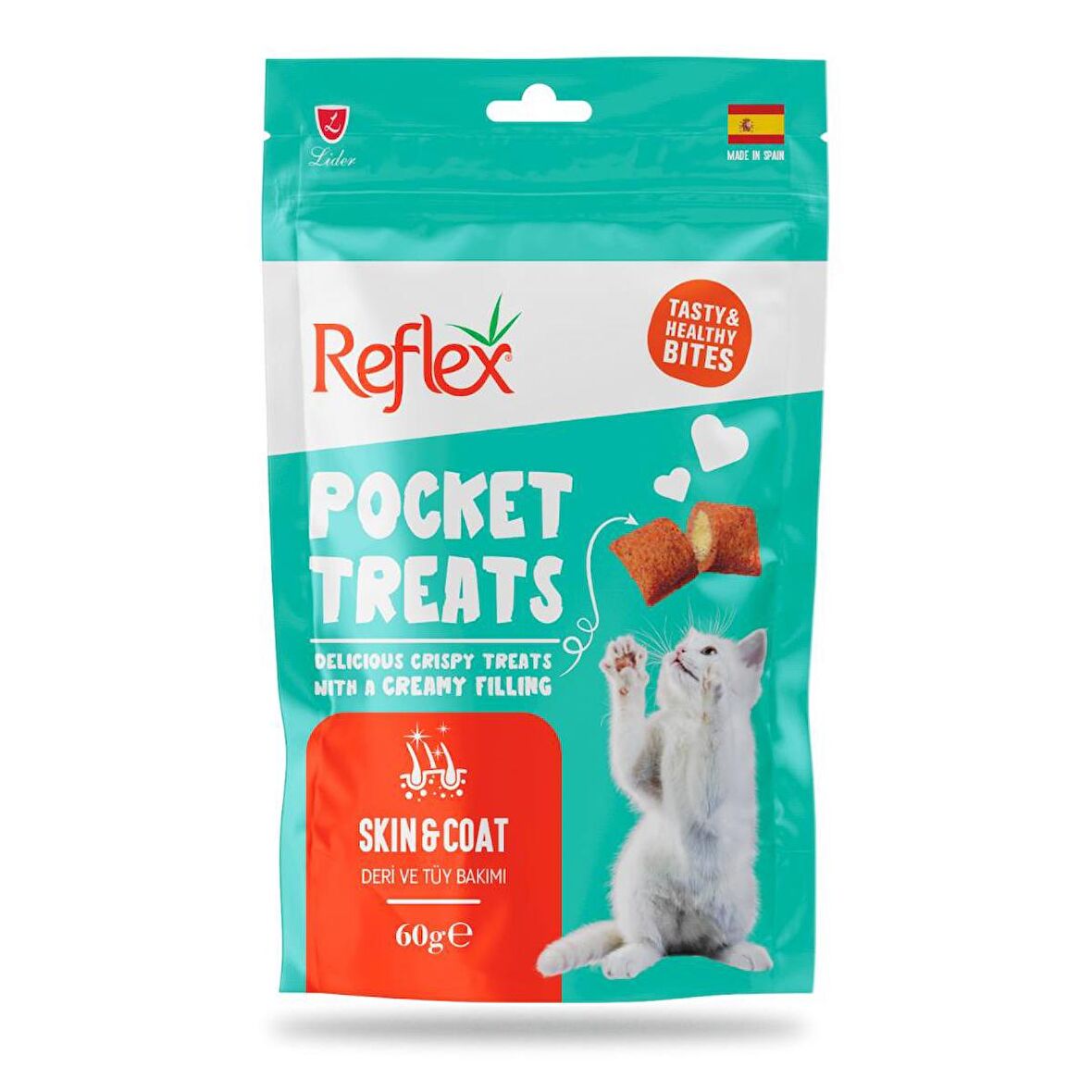 Reflex Pocket Treats Skin & Coat Deri ve Tüy Bakımı Kedi Ödül Maması 60 gr