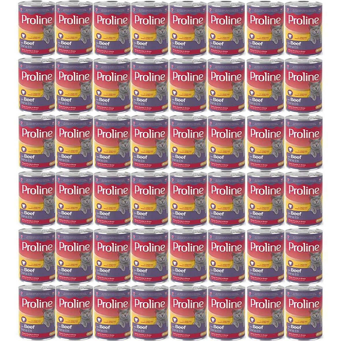 Proline Dana Etli Yetişkin Kedi Konservesi 400 Gr*48 Adet