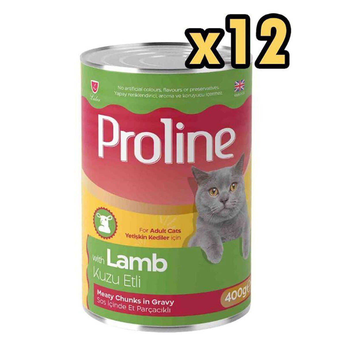 Proline Kuzu Etli Yetişkin Kedi Konservesi 400gr x 12 Adet