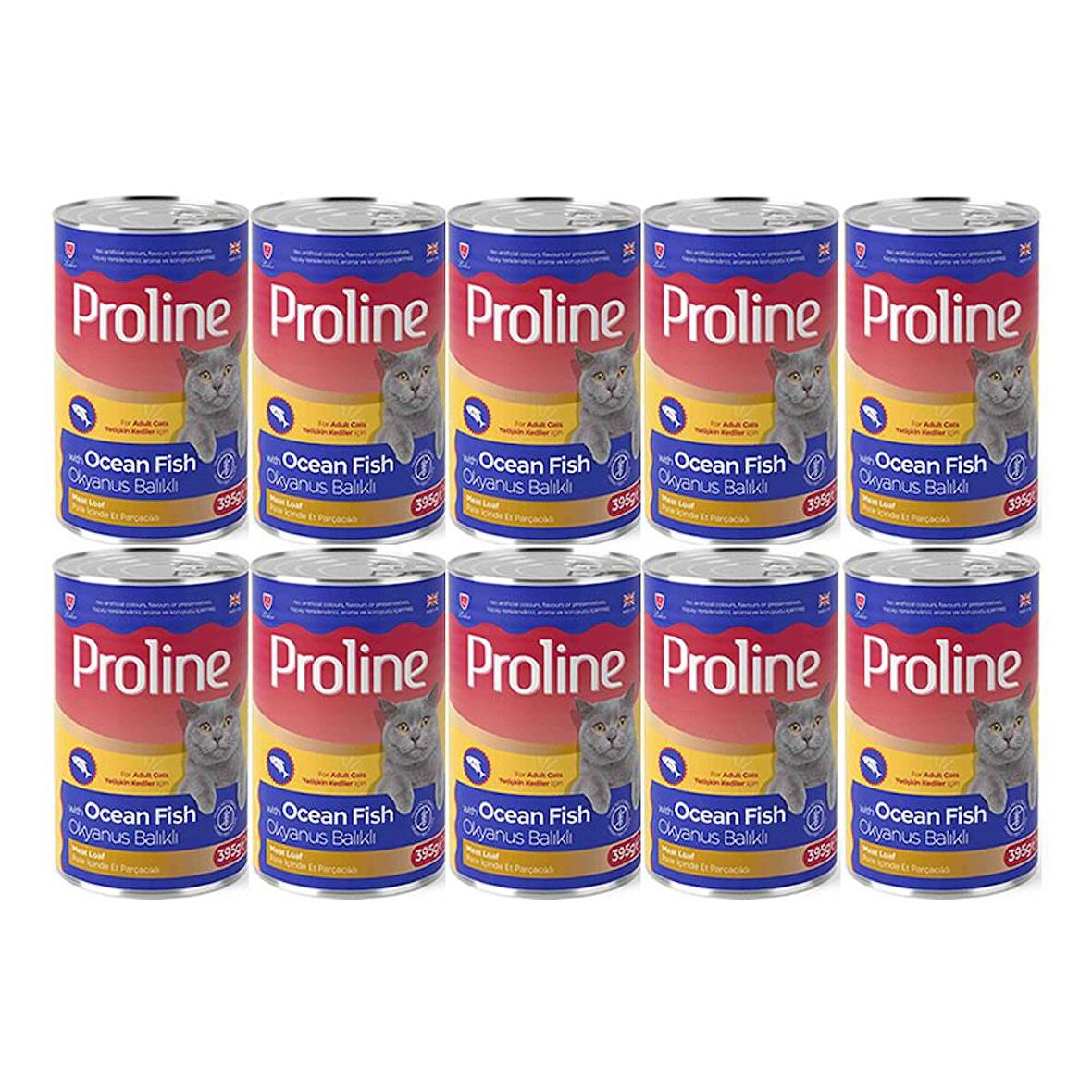 Proline Okyanus Balıklı Yetişkin Kedi Konservesi 395 Gr*10 Adet