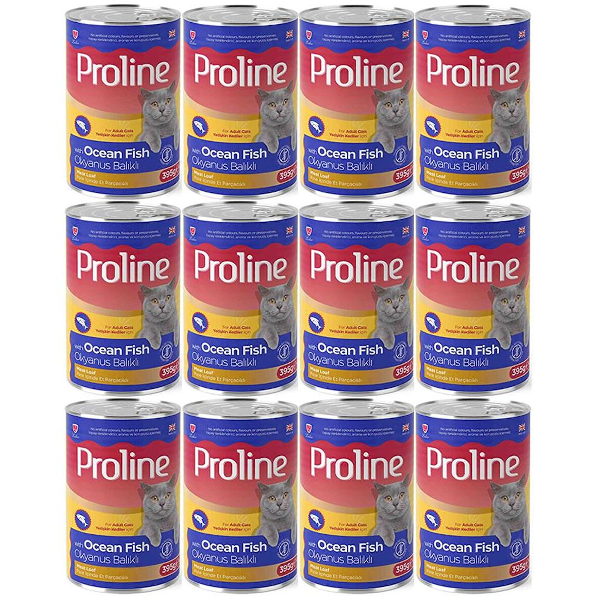 Proline Okyanus Balıklı Yetişkin Kedi Konservesi 395 Gr*12 Adet