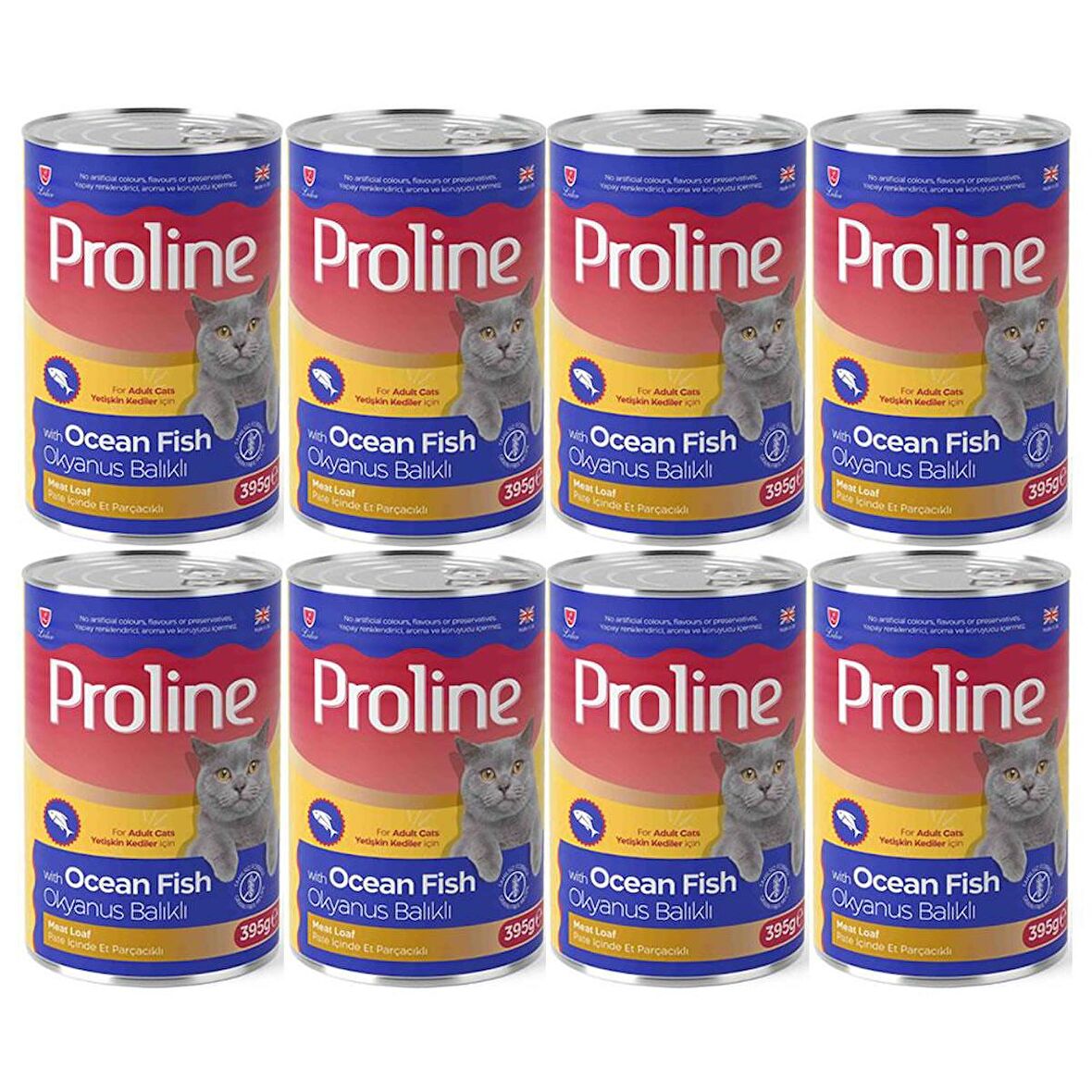 Proline Okyanus Balıklı Yetişkin Kedi Konservesi 395 Gr*8 Adet