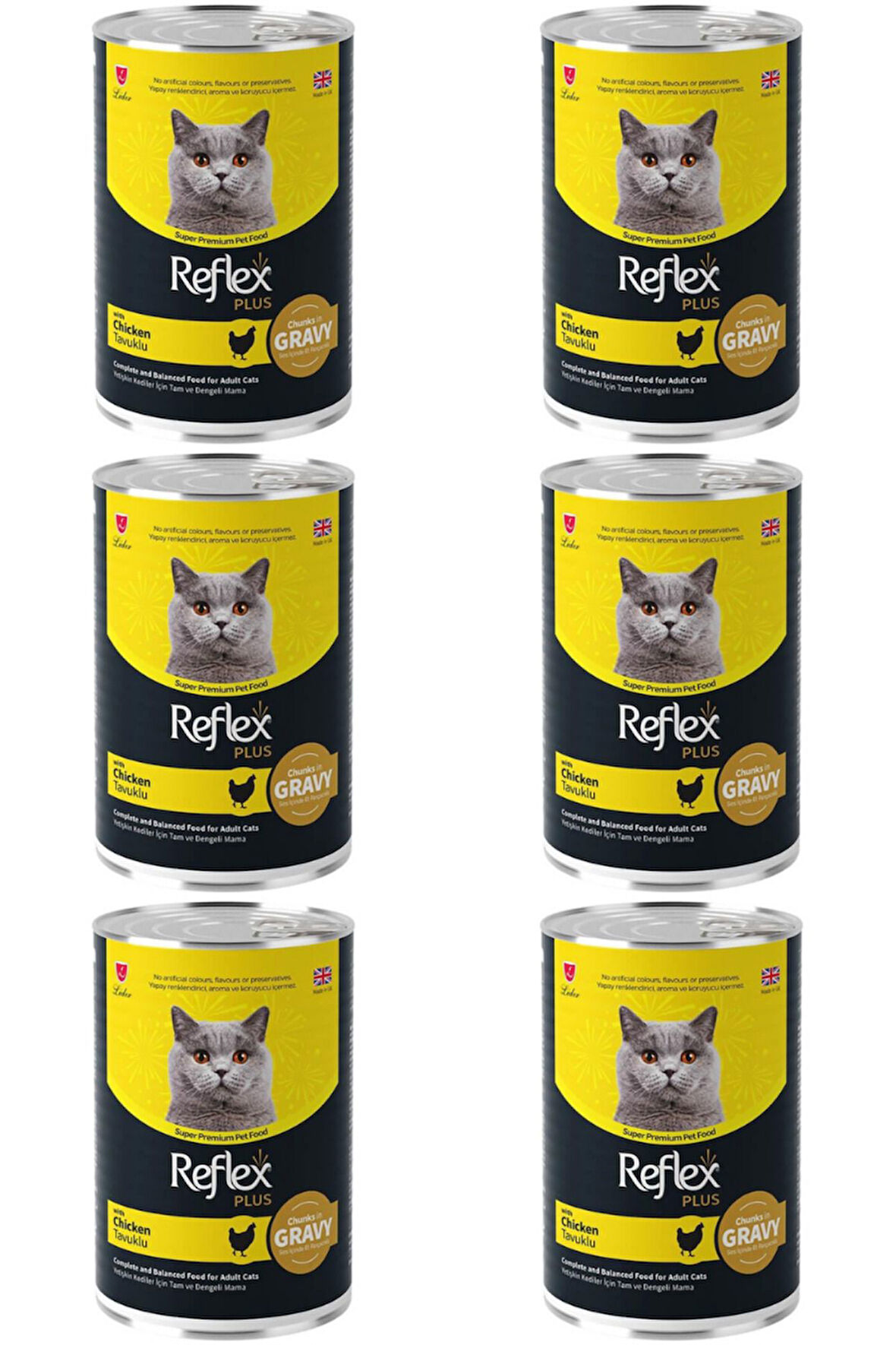 Plus Sos İçinde Parça Etli Tavuklu Yetişkin Kedi Konservesi 400gr - 6 Adet