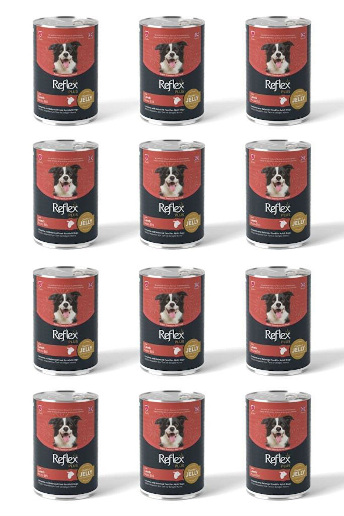 Reflex Plus Jöle İçinde Et Parçacıklı Kuzu Etli Yetişkin Köpek Maması 400 Gr*12 Adet