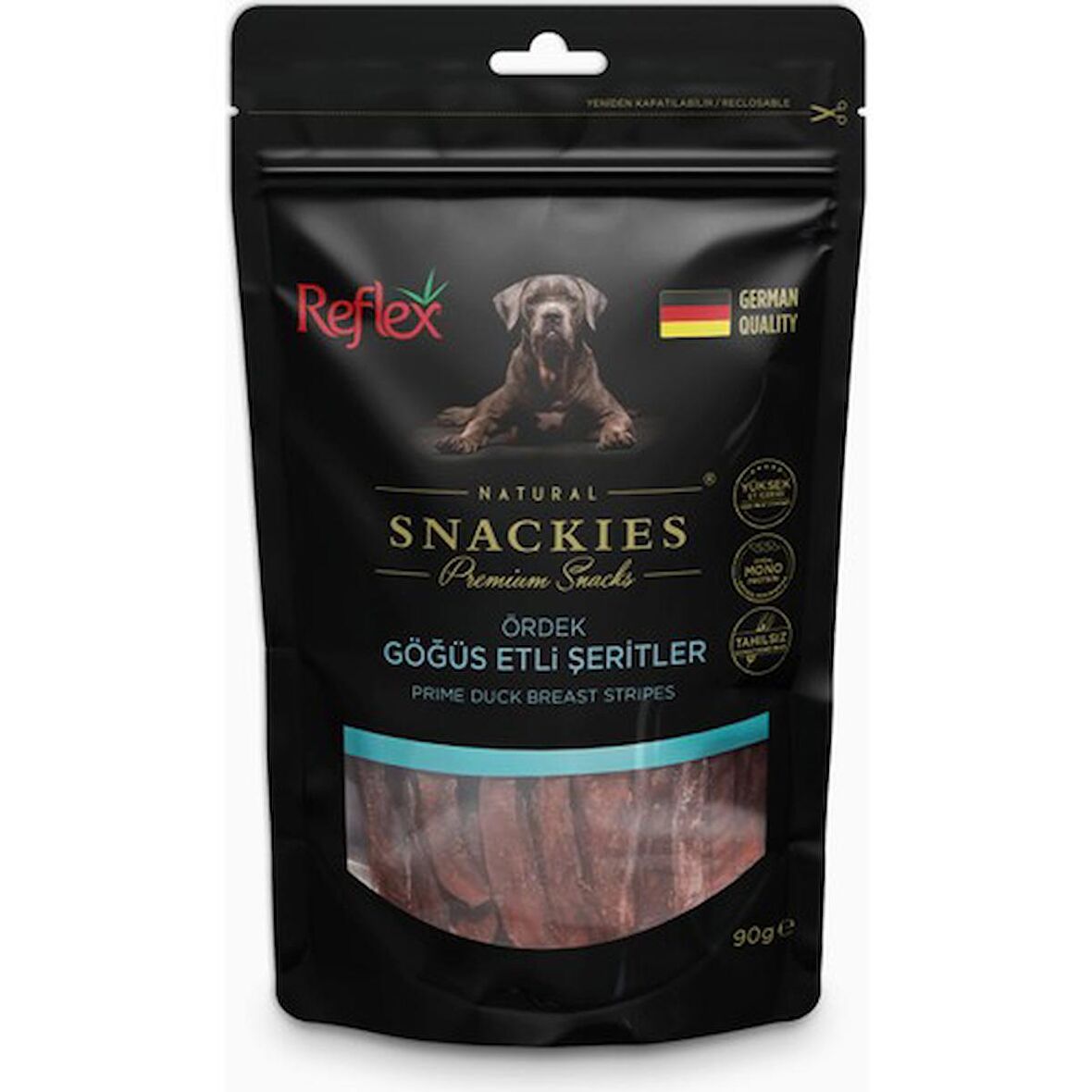 Reflex Snackies Ördek Göğüs Şeritleri Kurutulmuş Et Köpek Ödülü 90gr