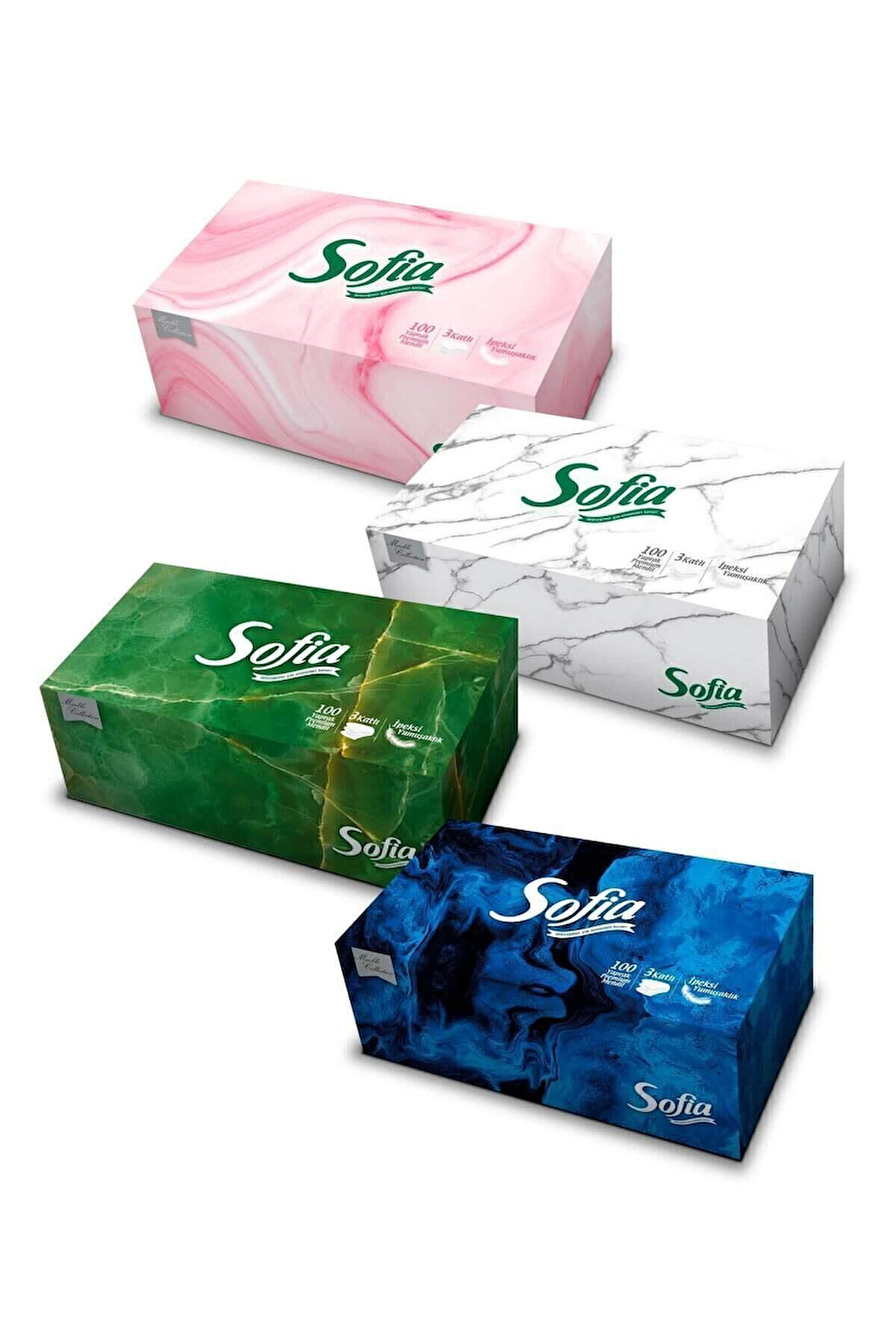 SOFİA Kutu Mendil 4x100'lü