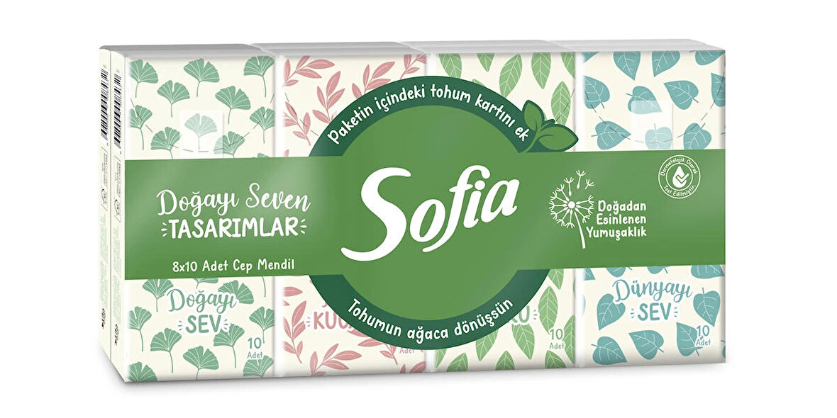 Sofia 8'li Cep Mendil Tohum Kartı Hediyeli