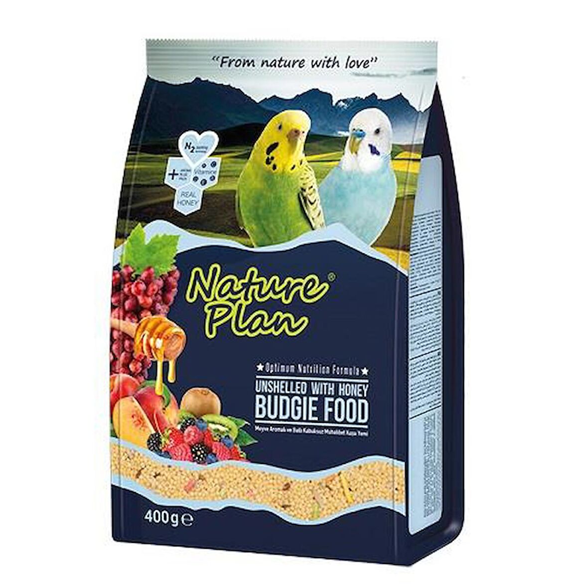 Nature Plan Ballı 400 Gr Muhabbet Kuşu Yemi 