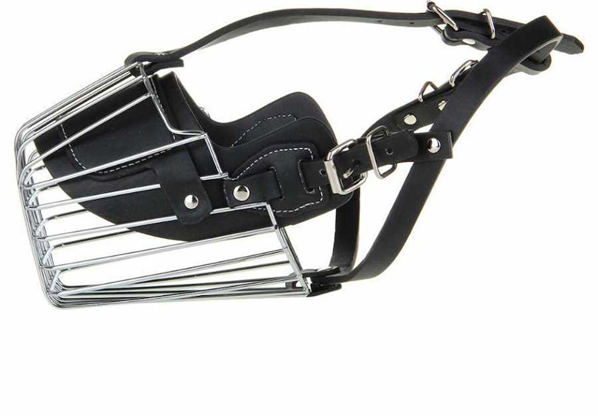 Sanlian Kısa Burun Metal Köpek Ağızlığı 33 cm