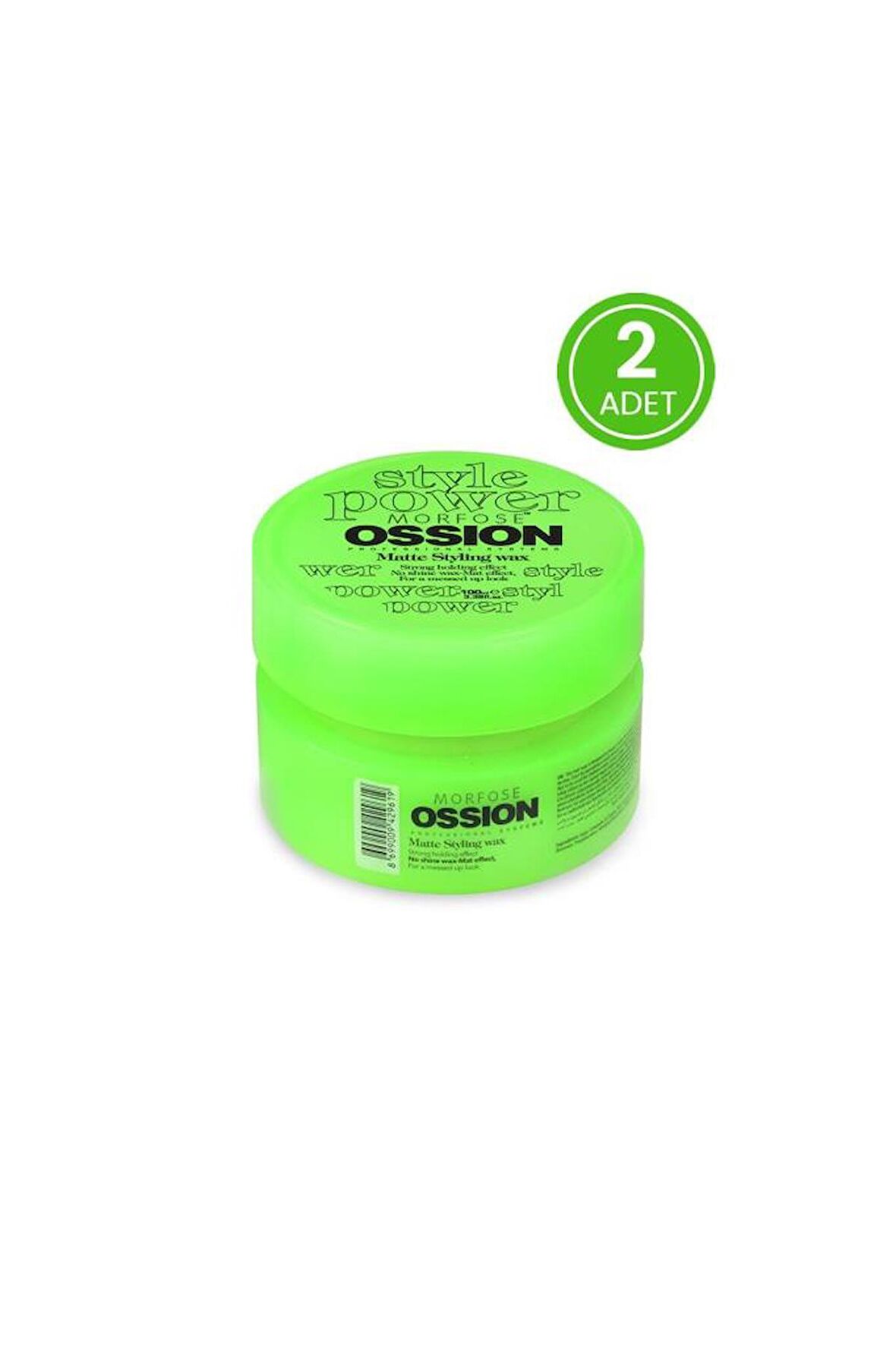 Ossion Matte Styling Wax Yeşil 100 ml X 2 Adet