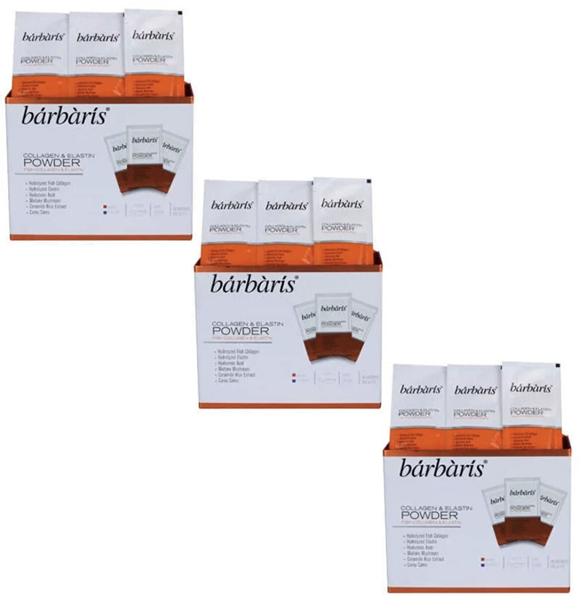 Barbaris Collagen Elastin Powder 285 Gr 30 Şase 3 Kutu