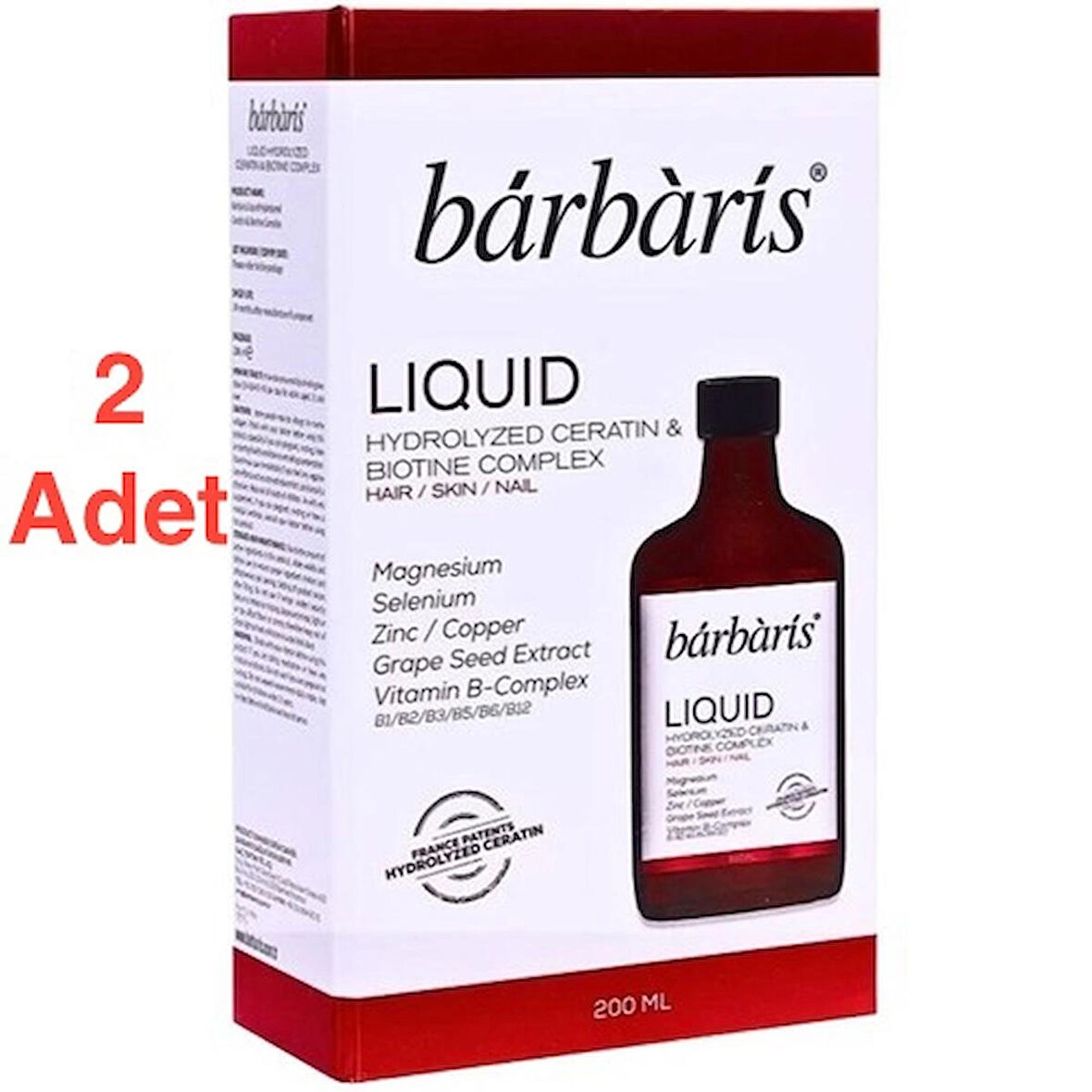 Barbaris Keratin ve Biotin Komplex 200 ml 2'li Paket