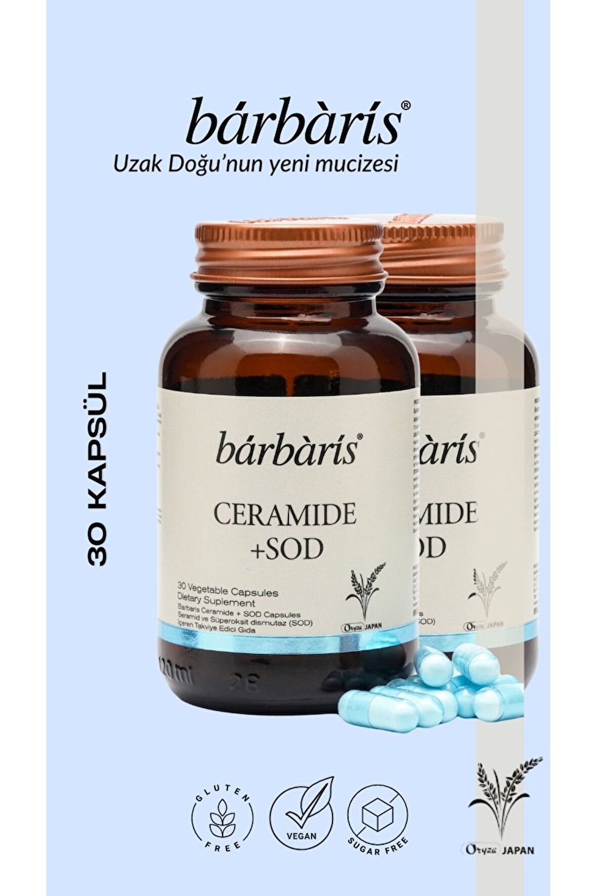 BARBARİS CERAMIDE+SOD 30 CAPSULES 2*Lİ PAKET