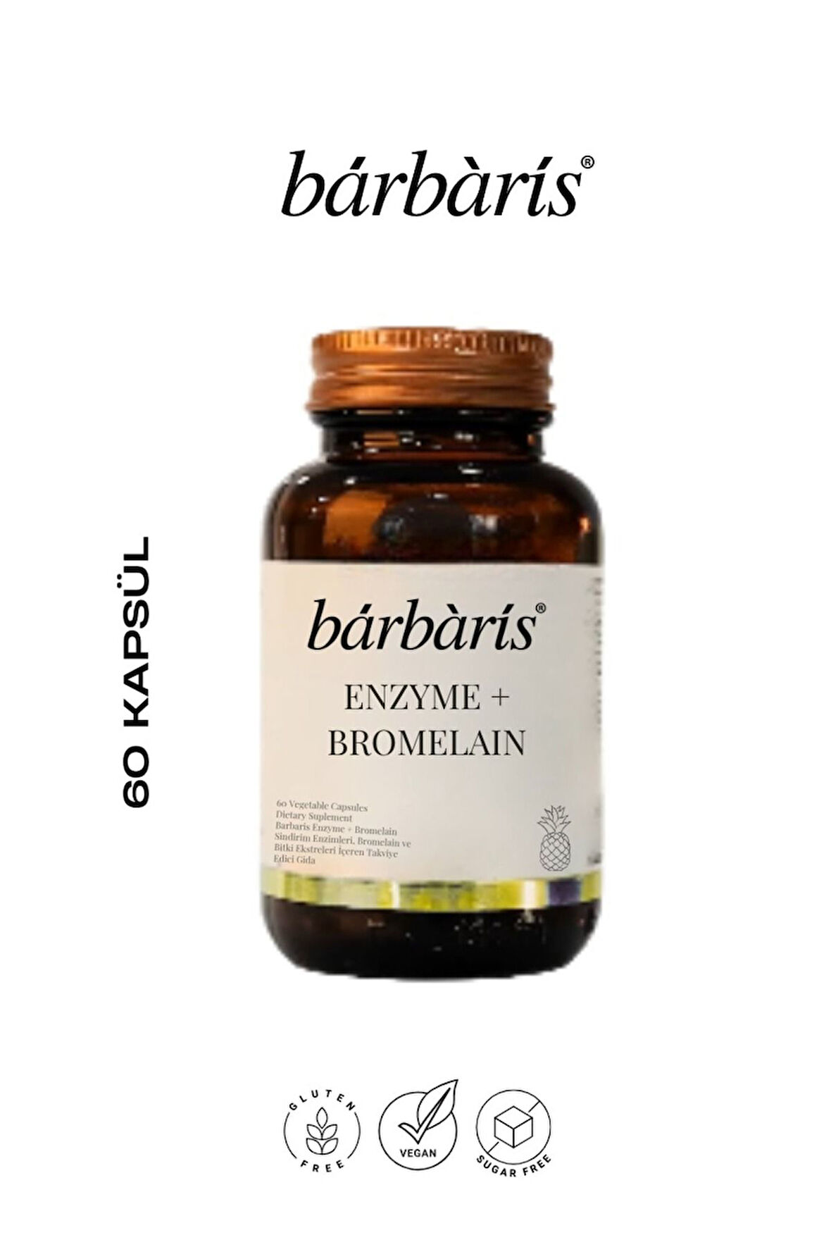 BARBARİS ENZYME+BROMELAIN 60 CAPSULES