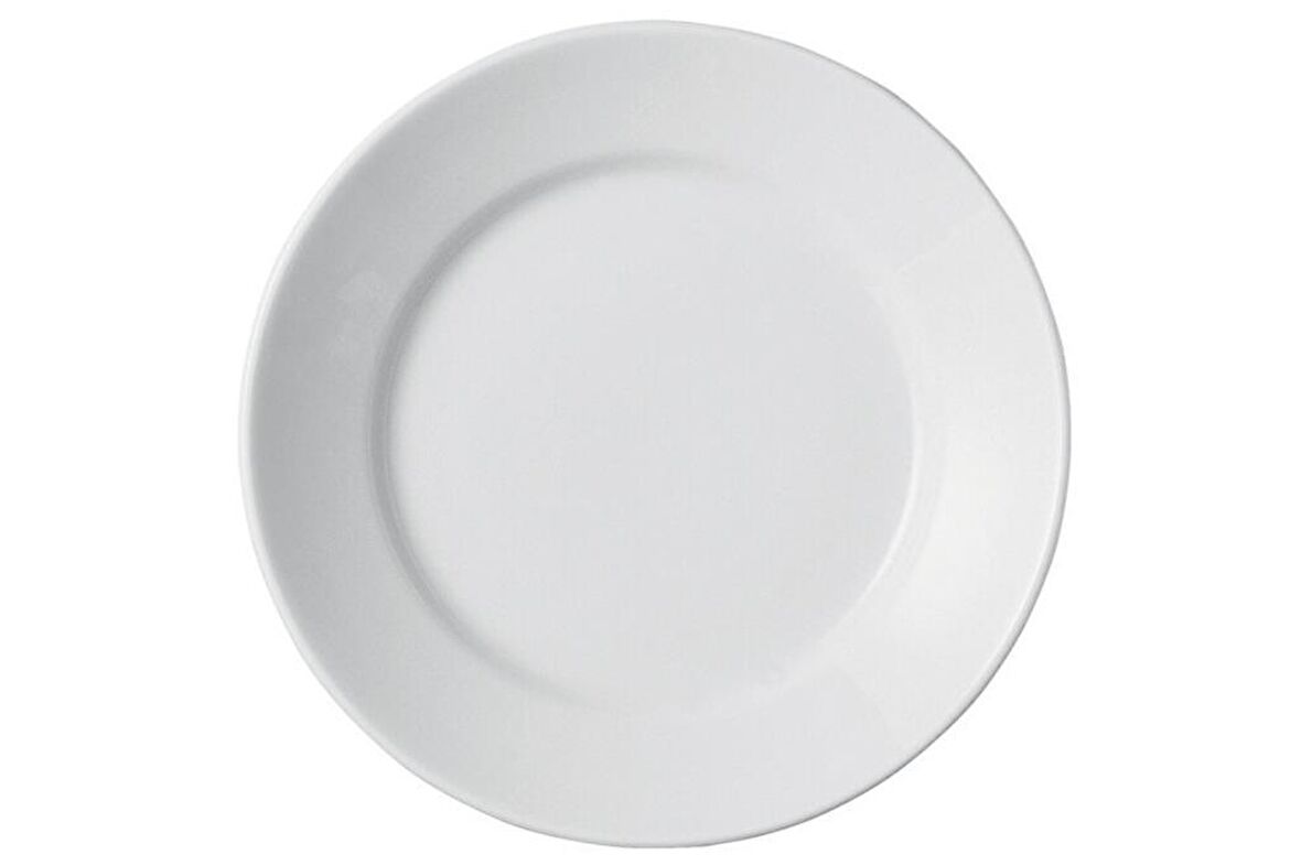 Porland Bella 12 li Beyaz Düz Tabak 17cm