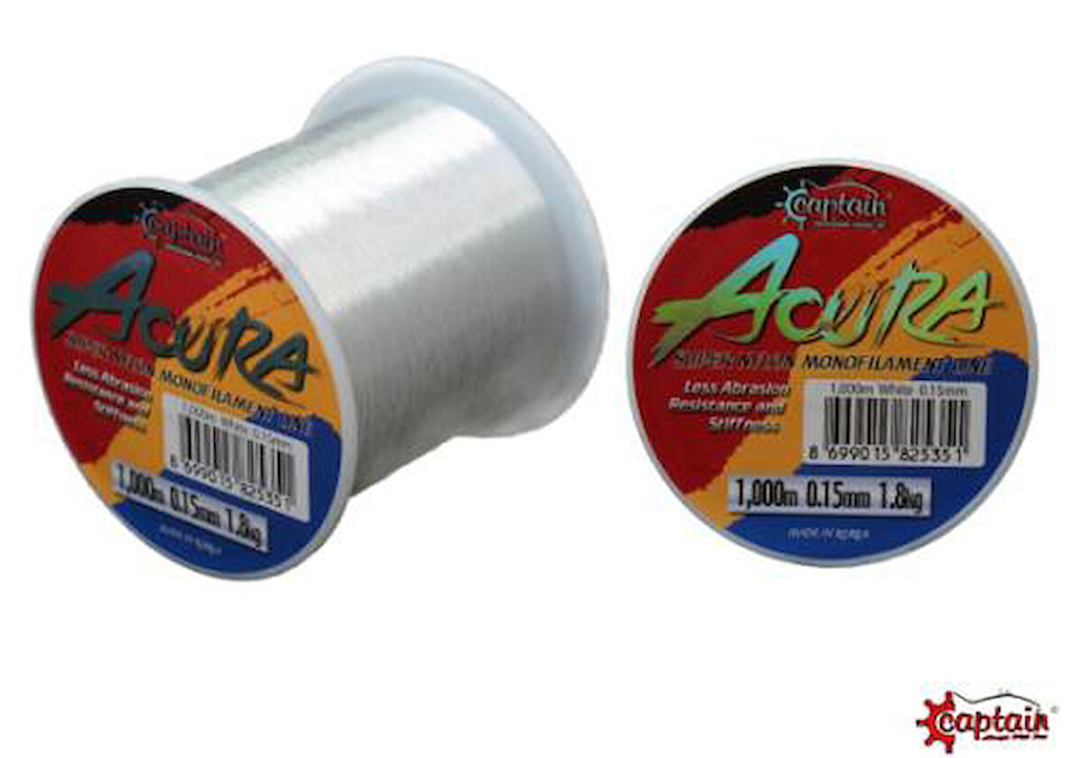 Captain 1000 Mt 045mm Beyaz Bobin Misina  Kalınlık MM - 045 MM