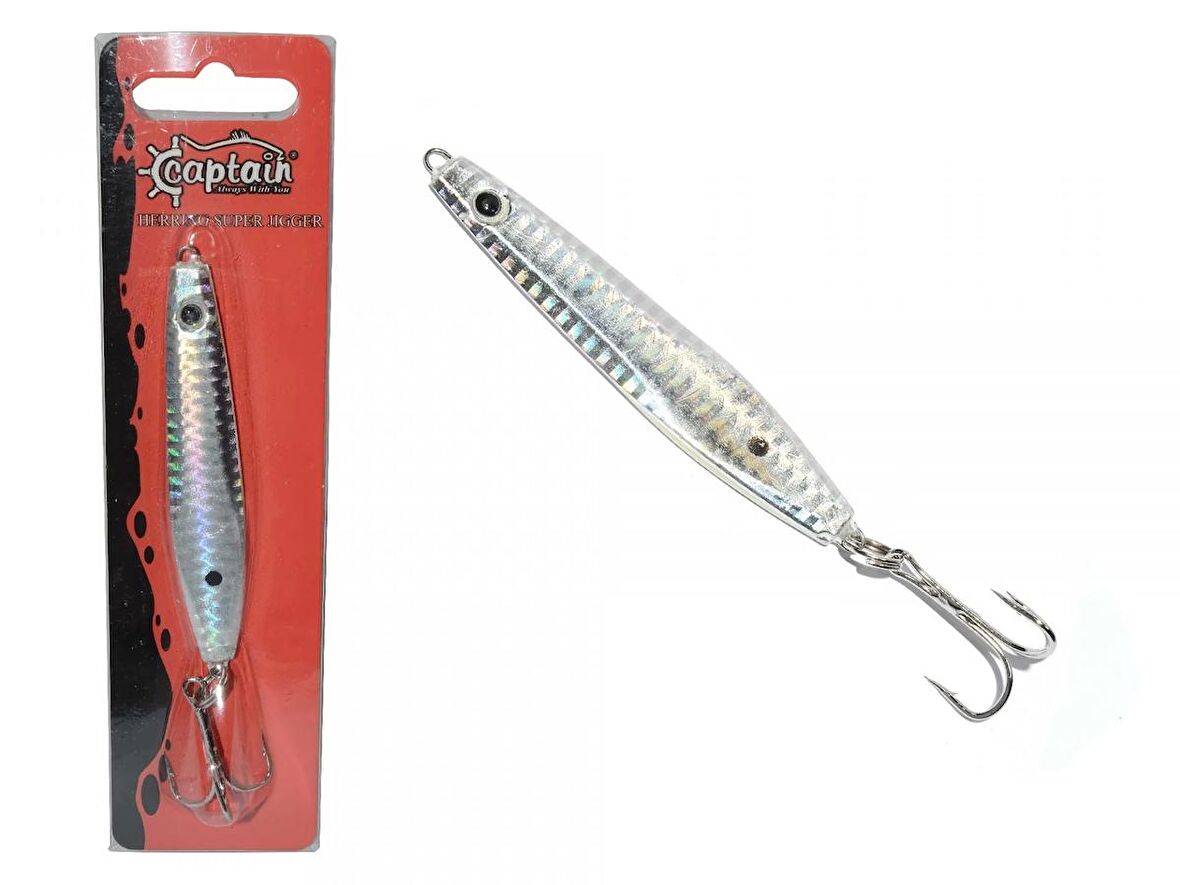 Captain 3622 Herring Süper Jigger 60gr Light Jig Suni Yem WhiteSilvr