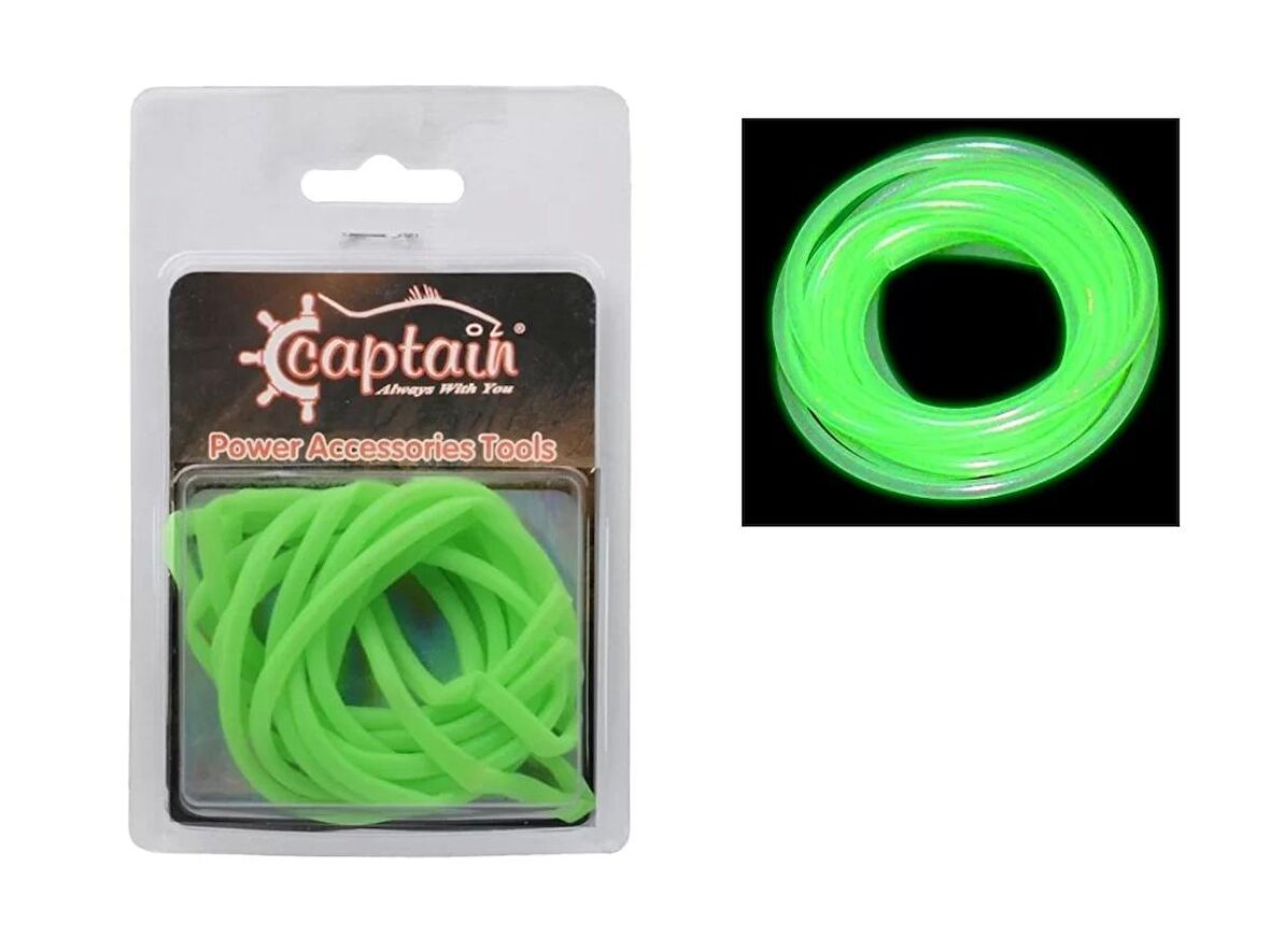 Captain  Silikon Hortum Tube 2mt Glow-Luminous 3 mm