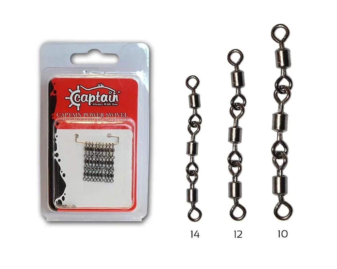 Captain 5110 3 Zincir Rulmanlı Fırdöndü 10'lu Paket Black Nikel 10