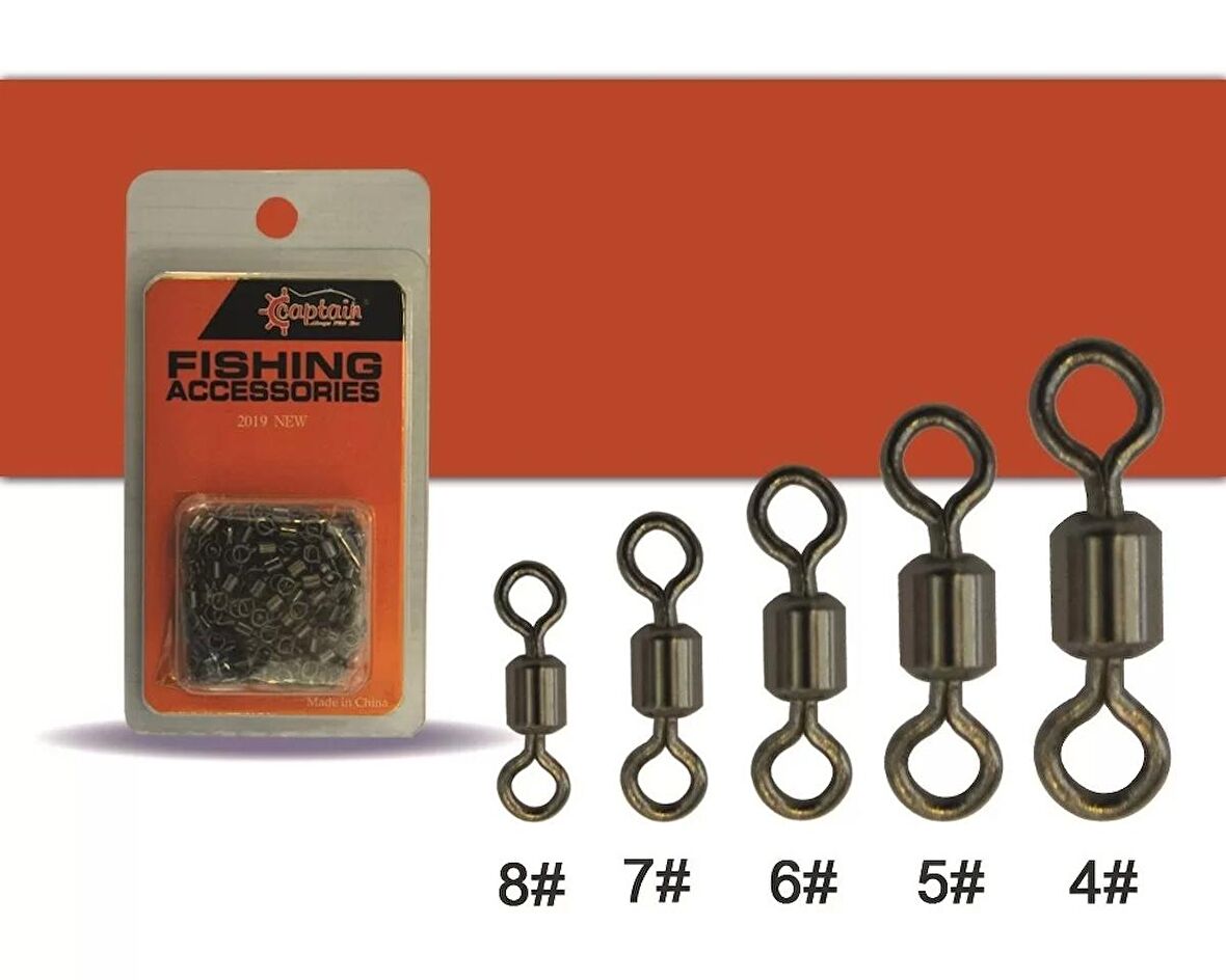 Captain 5195 Fırdöndü Rulmanlı Crane 100'lü Paket Black Nikel 5