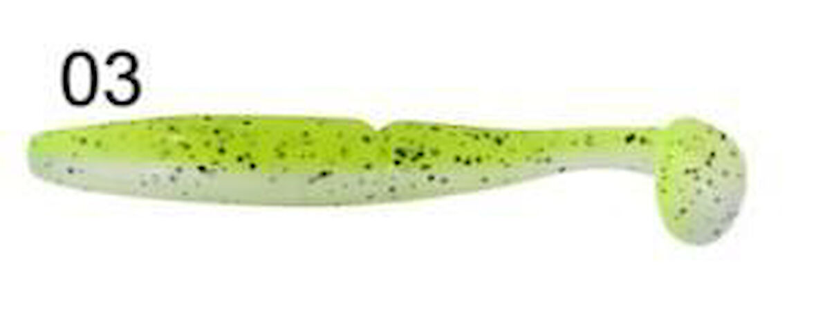 Captain 3516 Pukka Shad 9cm 7gr Levrek Silikonu 5'li Paket Suni Yem