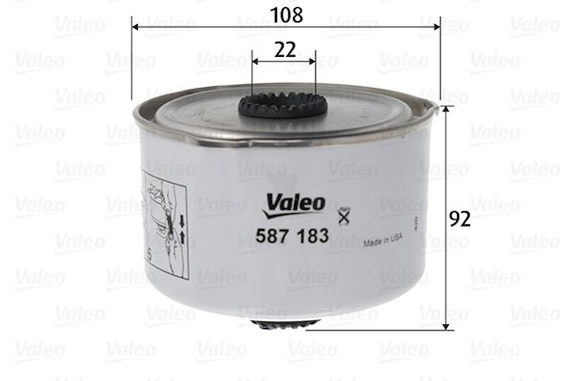Land Rover Yakıt Filtresi (276dt 306dt 368dt) Discovery 3 L319 04>09 Discovery 4 L319 09>18 Range Rover 3 L322 - Valeo 587183
