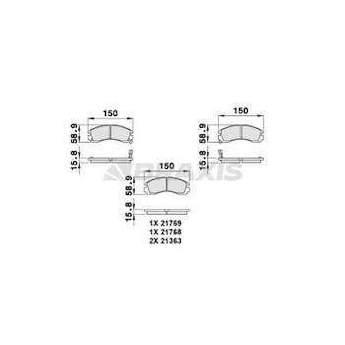 Mitsubıshı On Fren Balatası Pajero II 2,5td 90>99 Outlander 03> / P4007 C Crosser 06> - Braxıs Ab0090