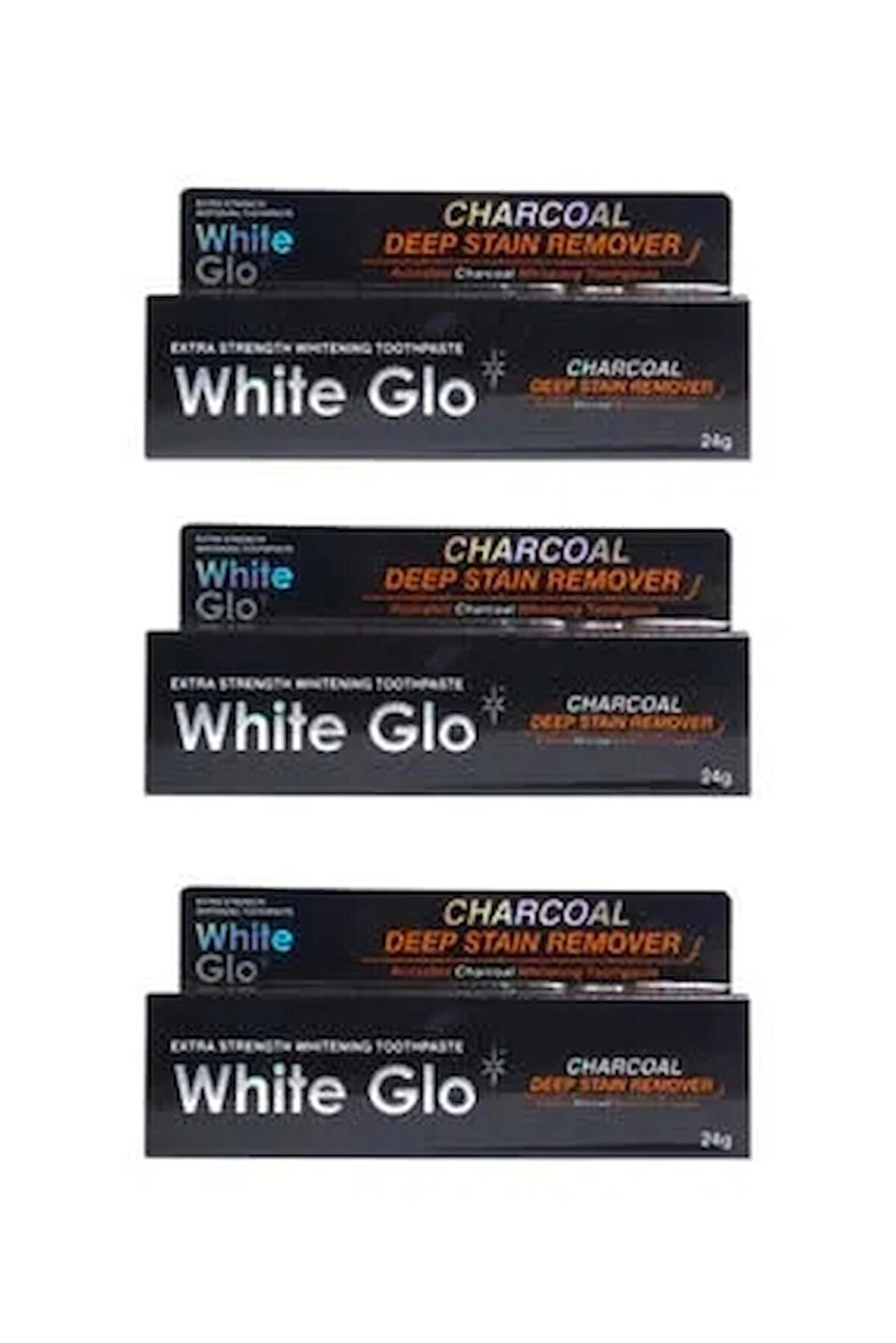 White Glo Aktif Karbon Kömürlü Beyazlatıcı Diş Macunu Avantaj Paket x3 Adet 24 gr