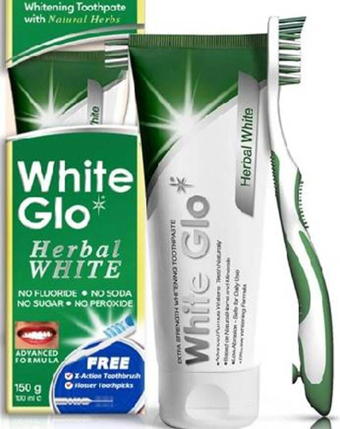 White Glo Herbal Bitkisel Beyazlatıcı Diş Macunu