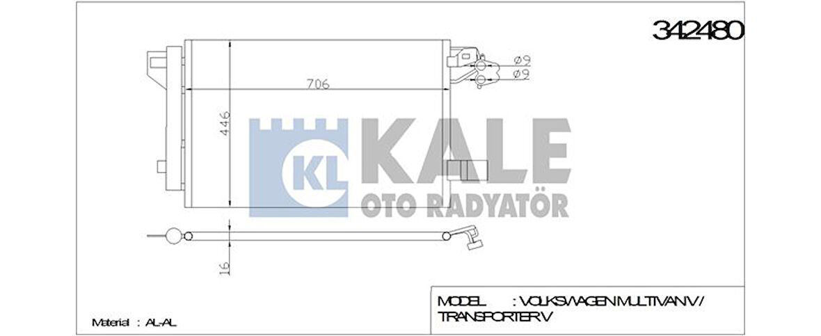 Vag Klima Radyatoru T5 03> 687×452×16 Oto / Mek Sanzıman - Kale 342480