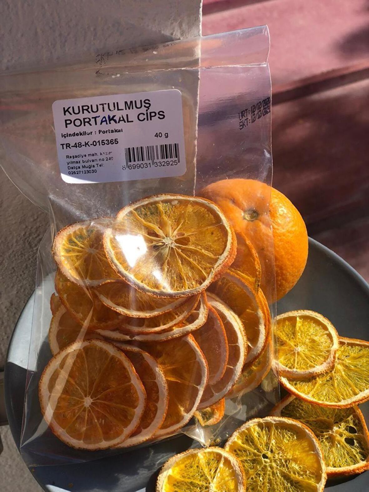 Kurutulmuş Portakal Cips 40 gr