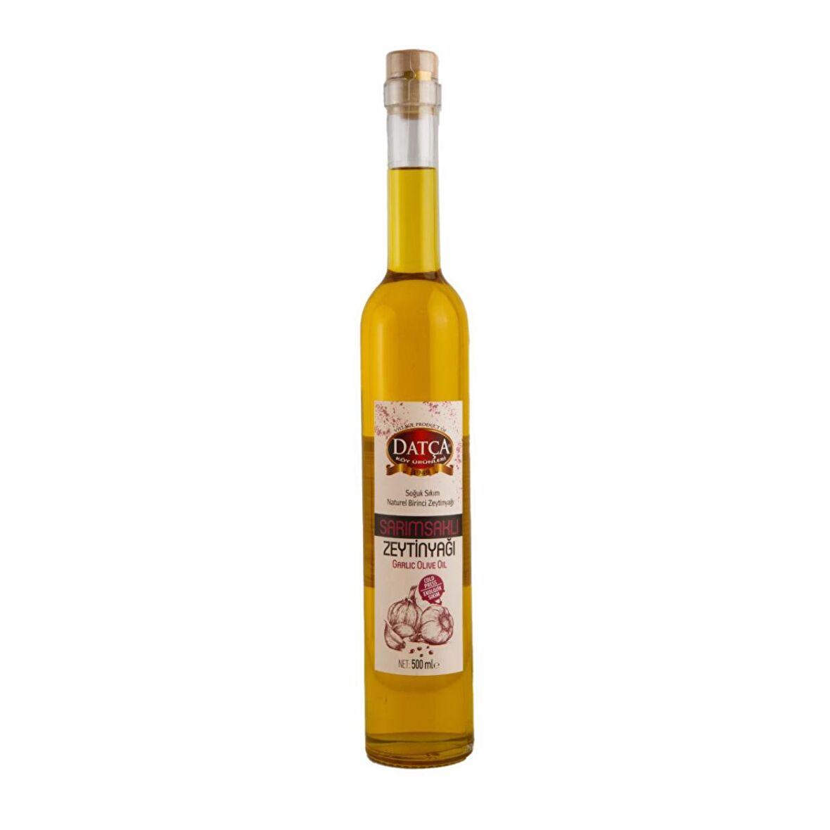 Sarımsaklı Naturel 1. Zeytinyağı 500 ml Cam