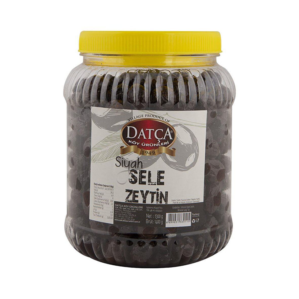 Datça Siyah Sele Zeytin 1300 gr