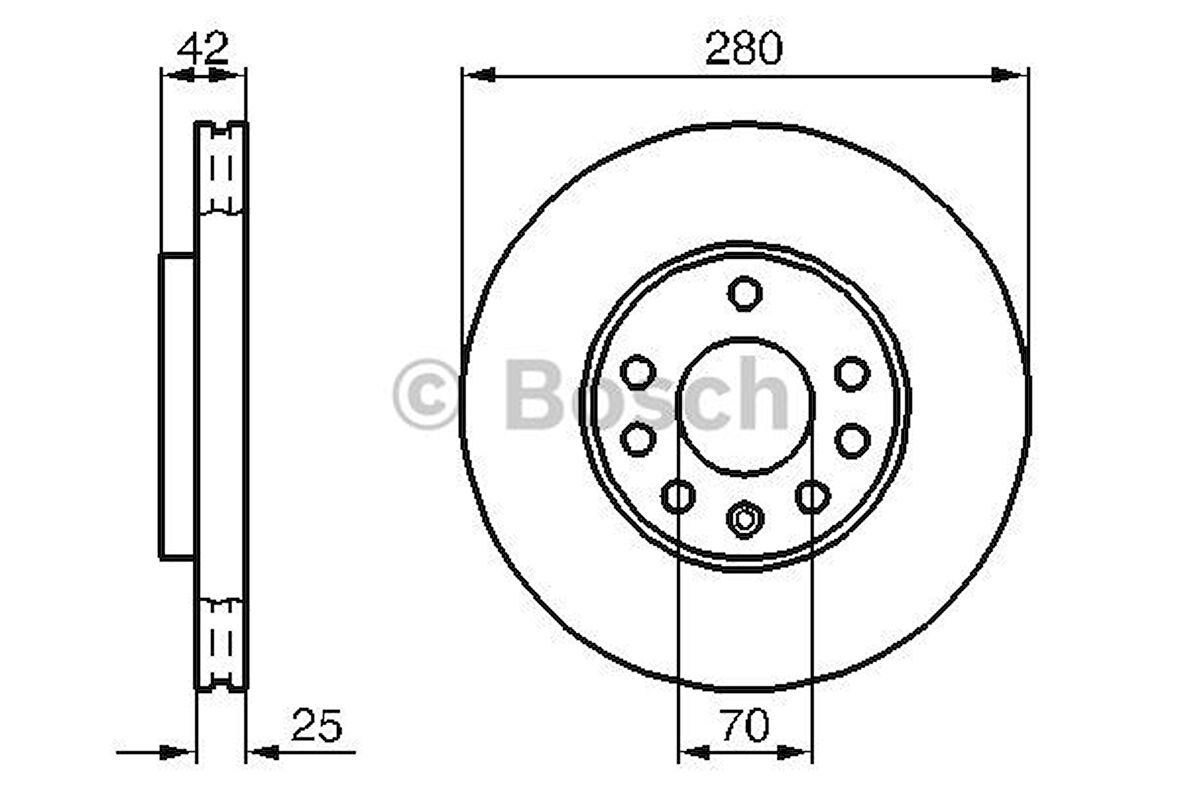 Opel Fren Diski Ön - 5 Bijon Adet - Bch 0986478883