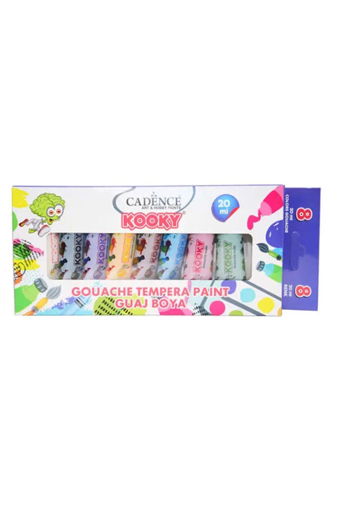 CADENCE KOOKY GUAJ BOYA ( TEMPERA ) 8'Lİ SET 20ML