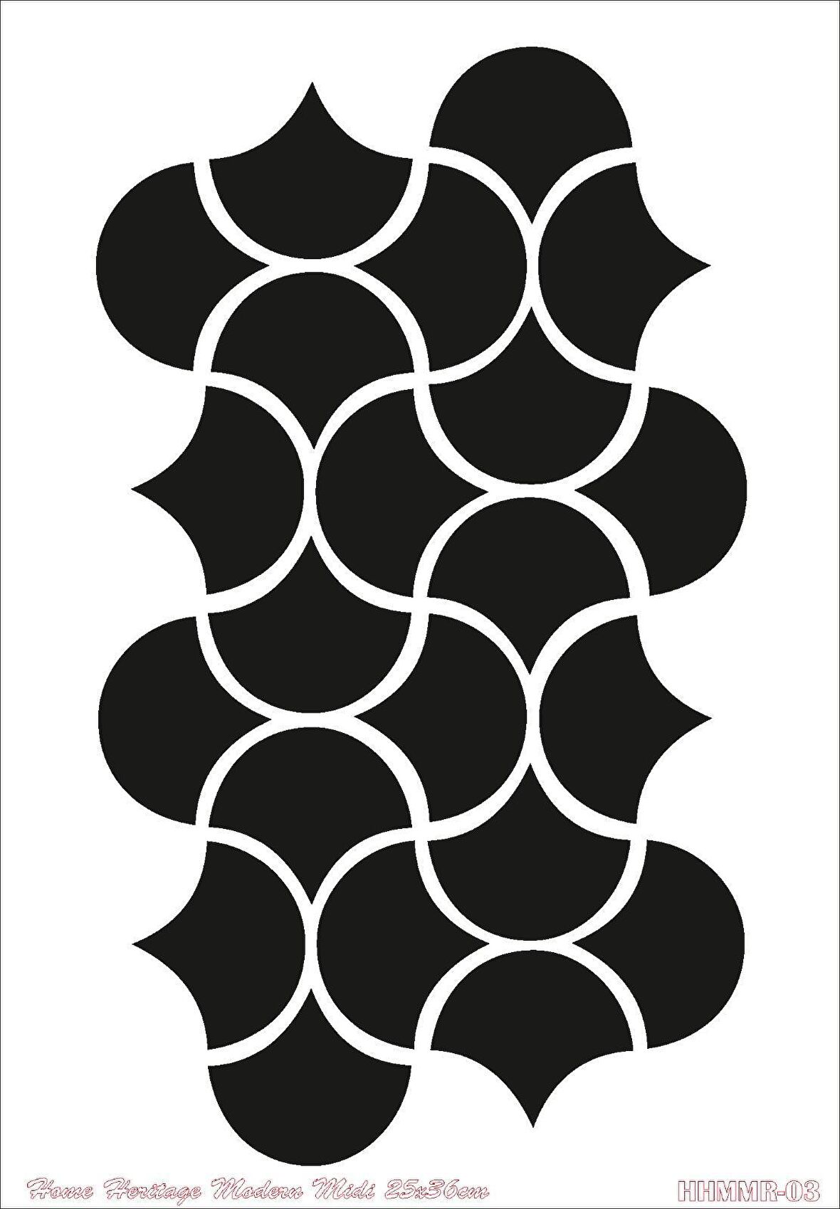 HOME HERITAGE MODERN MIDI 25X36CM HHMMR-03 STENCİL