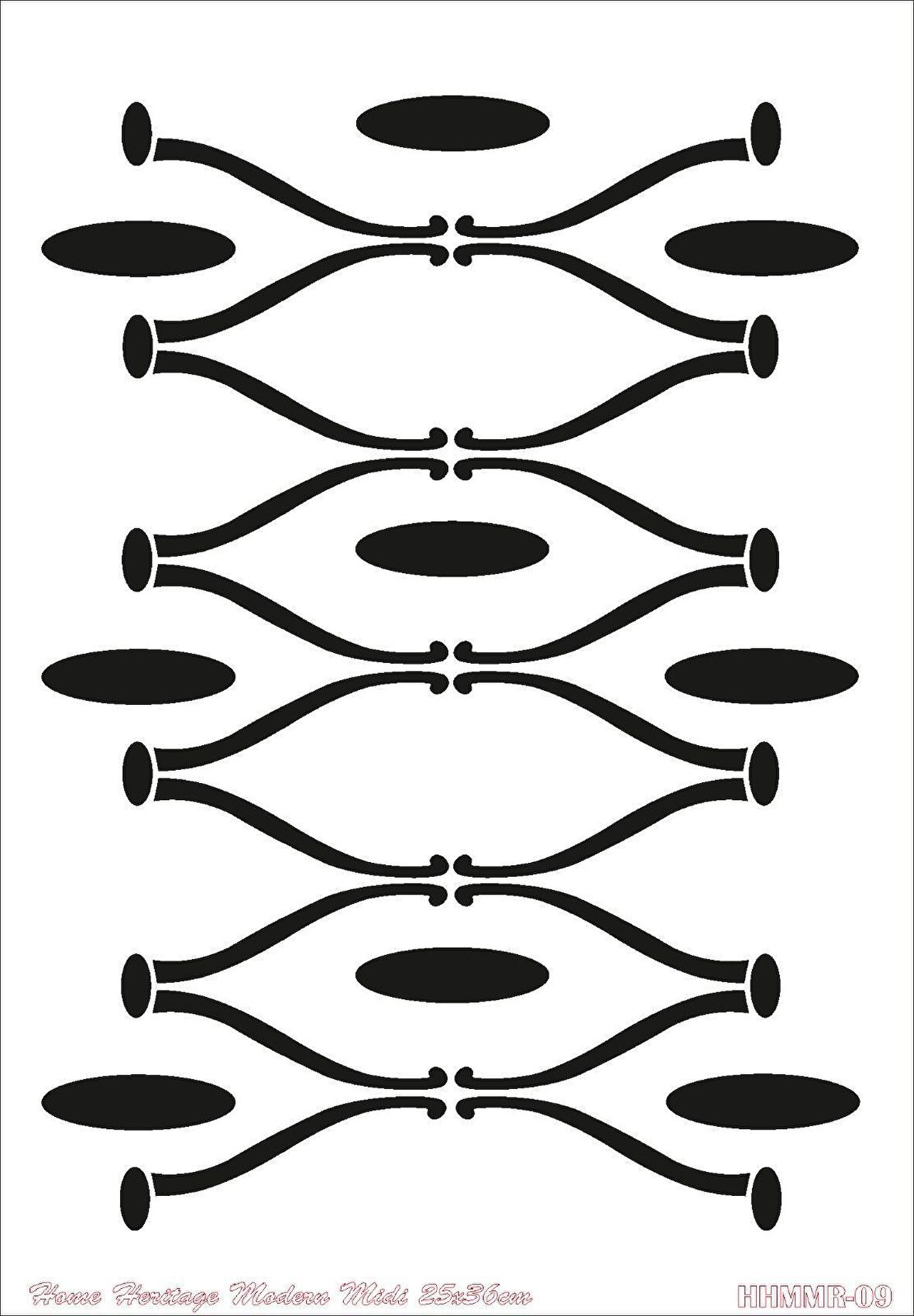 HOME HERITAGE MODERN MIDI 25X36CM HHMMR-09 STENCİL