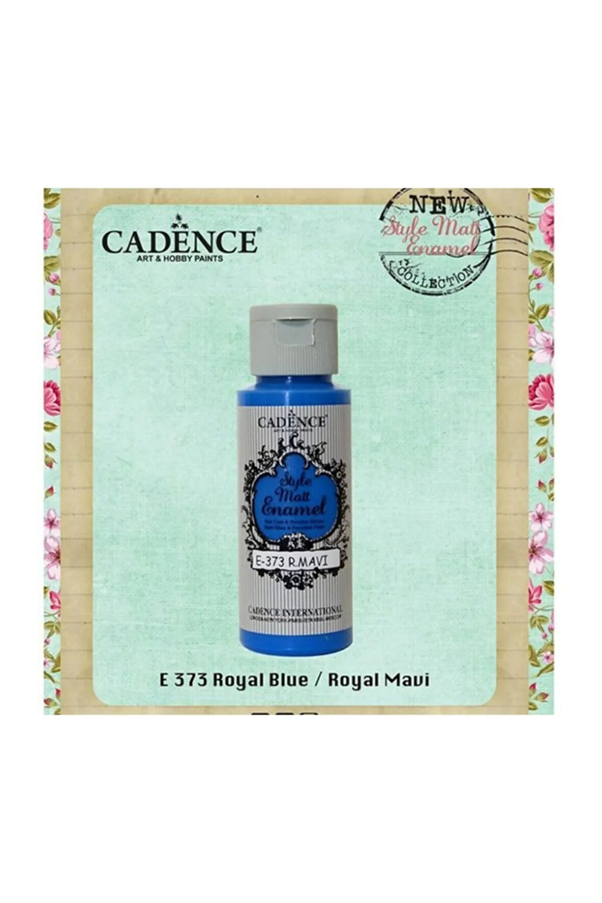 E-373 Style Matt Enamel Cam & Porselen Boyası 59 Ml. E-373 Royal Mavi