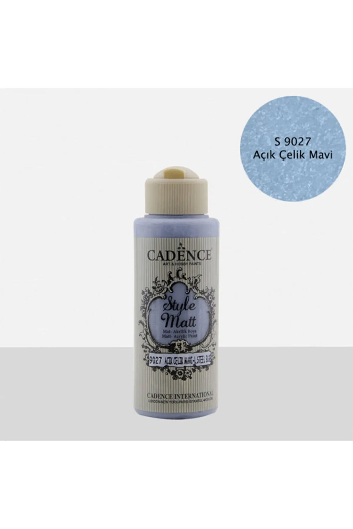 Style Mat Akrilik Boya-120ml S-9027 A. Çelik Mavi